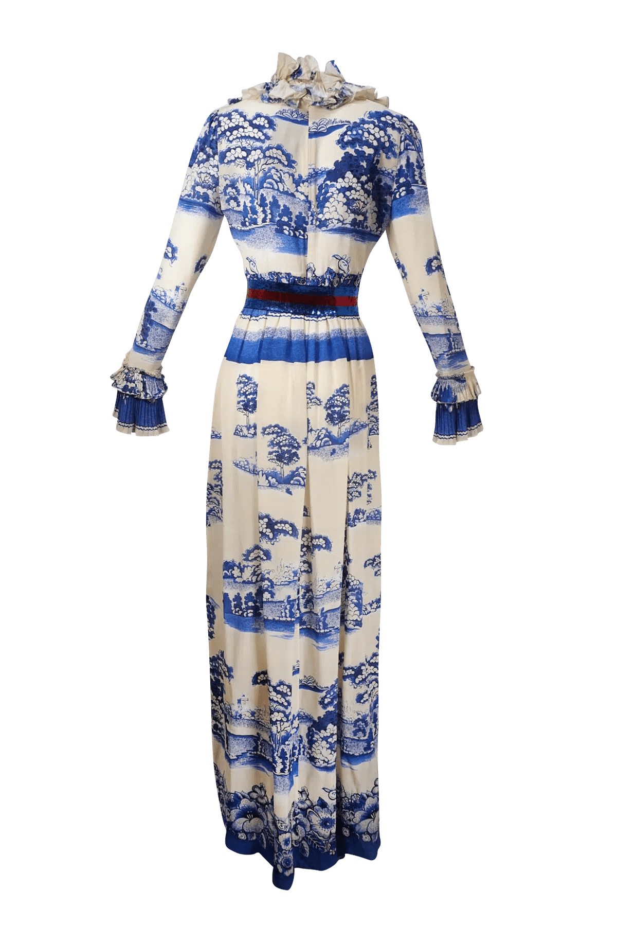 Gucci Blue and White Silk Maxi Dress 2017 - Foxy Couture Carmel Gucci Blue and White Silk Maxi Dress 2017 - Foxy Couture Carmel