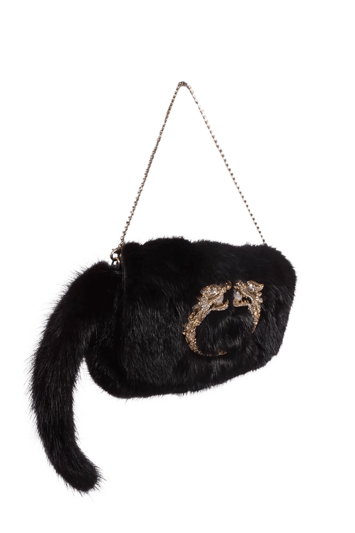 Gucci by Tom Ford Size Small Black Mink Purse Dragon Pearl Clasp Gucci by Tom Ford Size Small Black Mink Purse Dragon Pearl Clasp