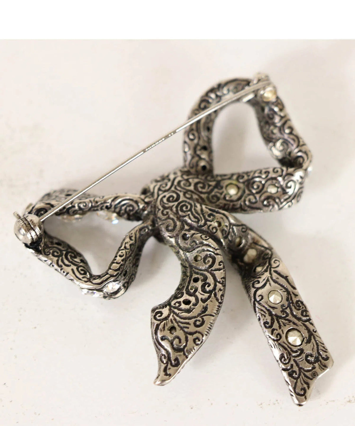 Gucci Crystal Bow Brooch