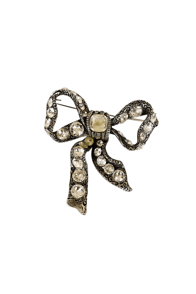 Gucci Crystal Bow Brooch - Foxy Couture Carmel
