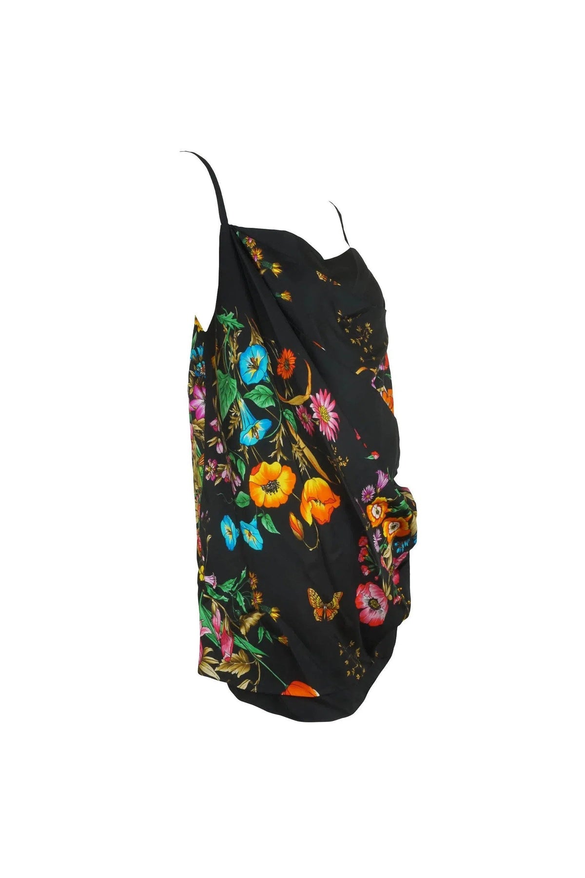 Gucci Flora Butterfly Print Silk Cami