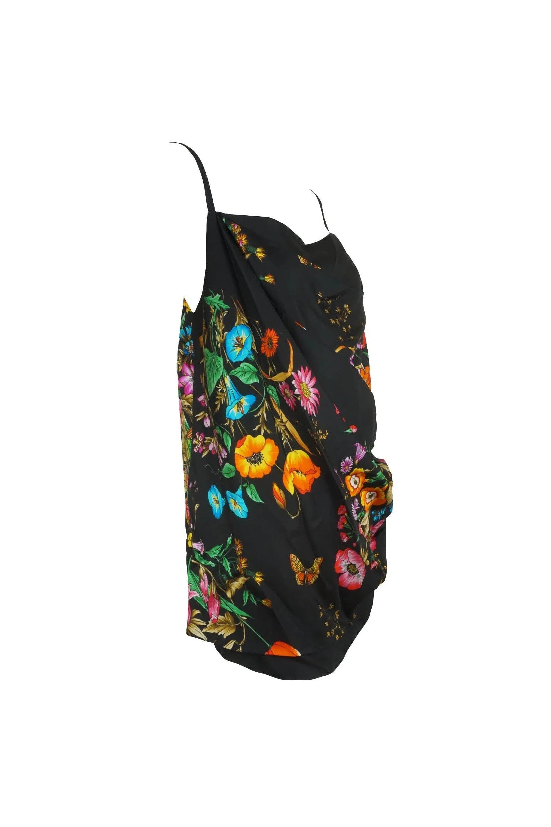 cybex gucci Gucci Flora Butterfly Print Silk Cami