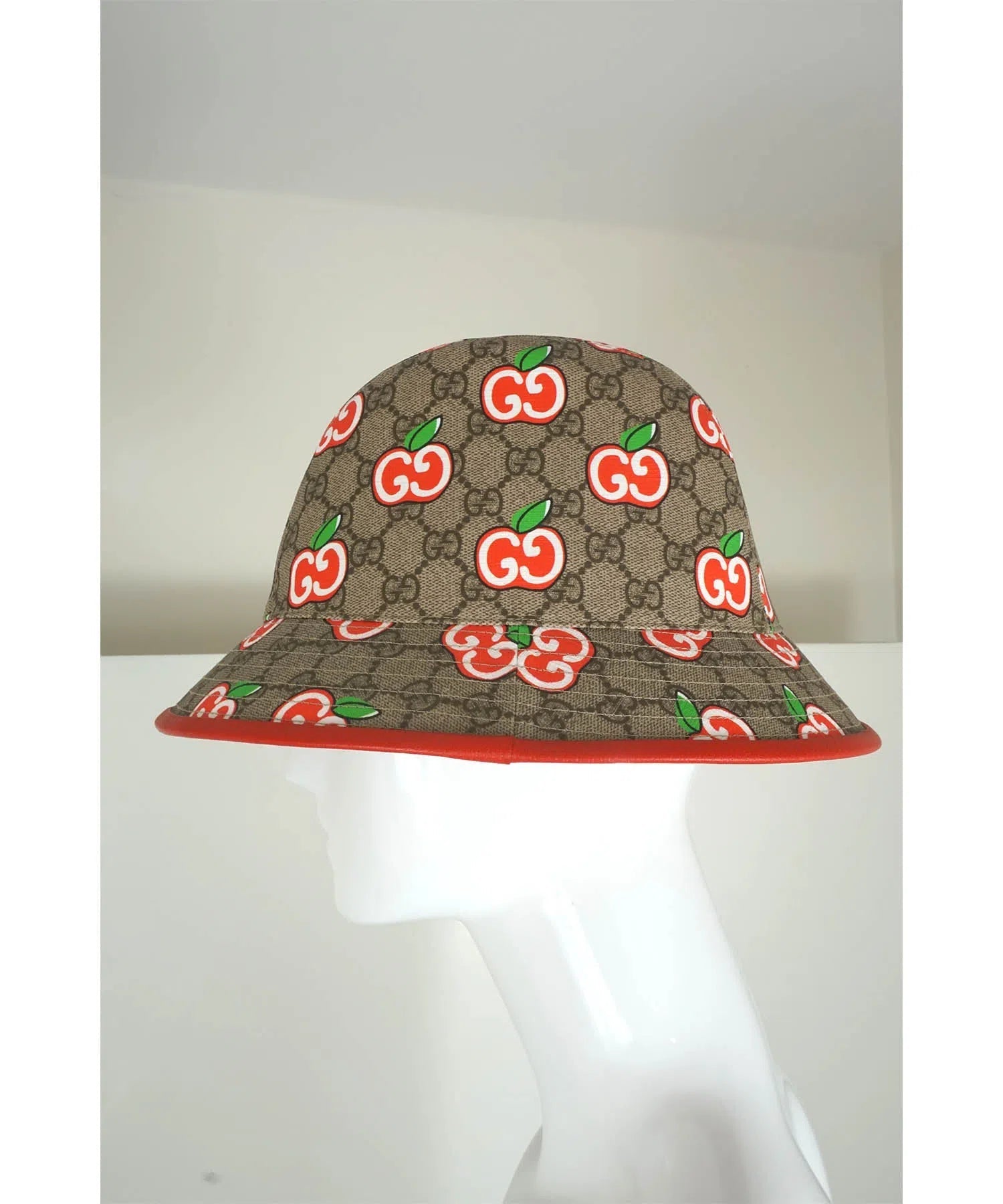 Gucci GG Apple Print Bucket Hat - Foxy Couture Carmel Gucci GG Apple Print Bucket Hat - Foxy Couture Carmel