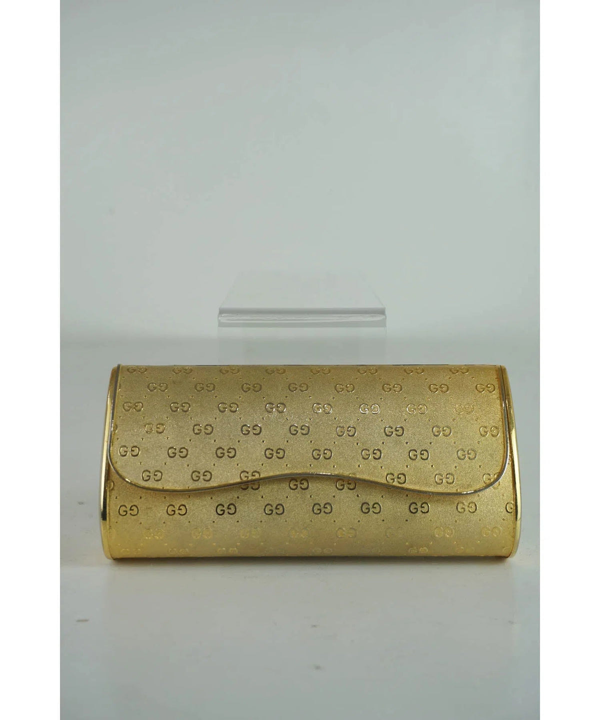 Gucci Gold GG Embossed Minaudière Purse 1970s