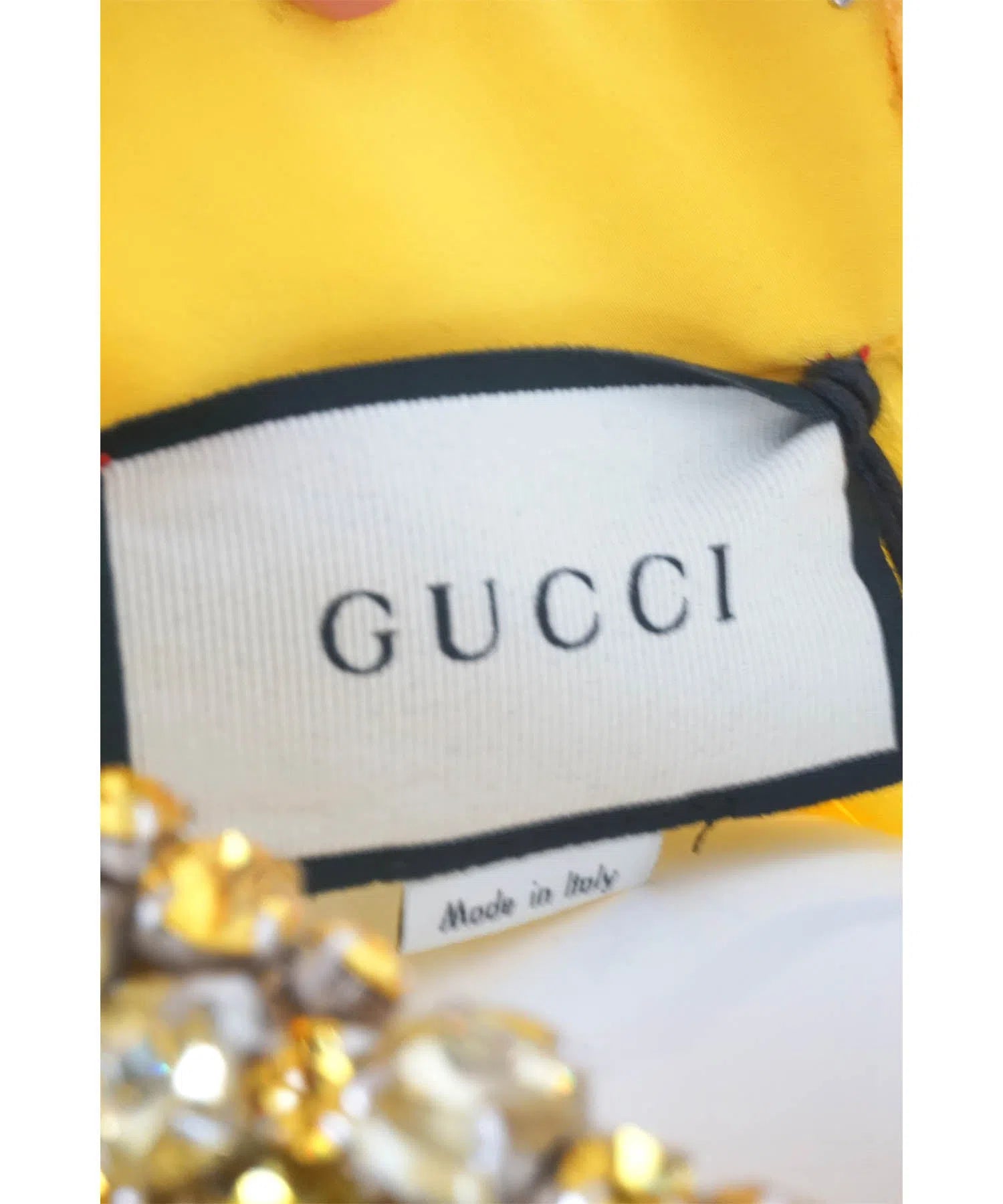 Gucci Jeweled Collar Silk Chiffon Layered Gown