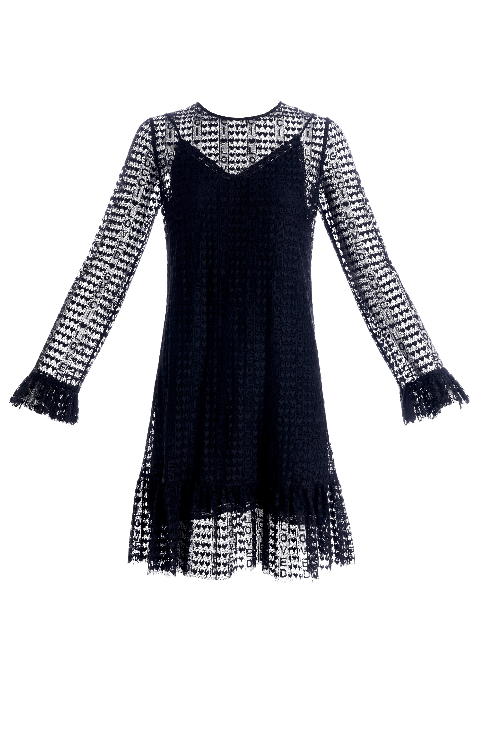 Gucci Loved Black Lace Dress Size 38