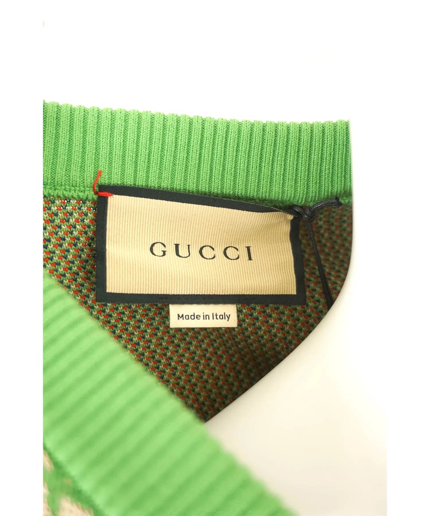 Gucci Men's GG Cotton Argyle Print Sweater Vest - Foxy Couture Carmel