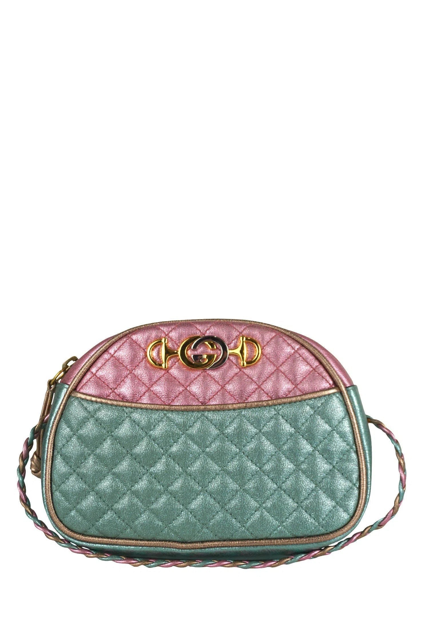 Gucci Mini Trapuntata Quilted Metallic Leather Crossbody Bag - Foxy Couture Carmel