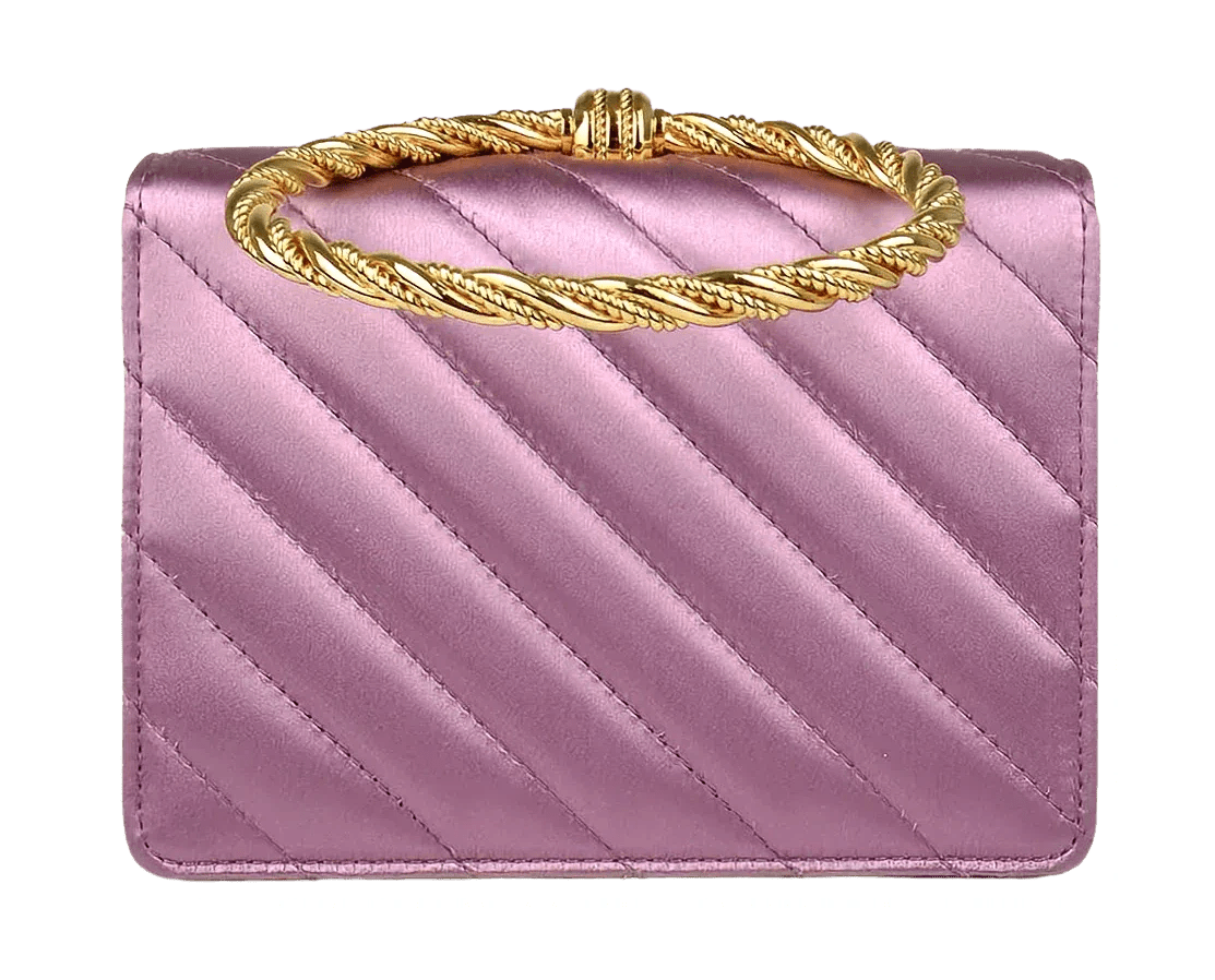 Gucci Rajah Satin Mini Bracelet Handle Bag - Foxy Couture Carmel