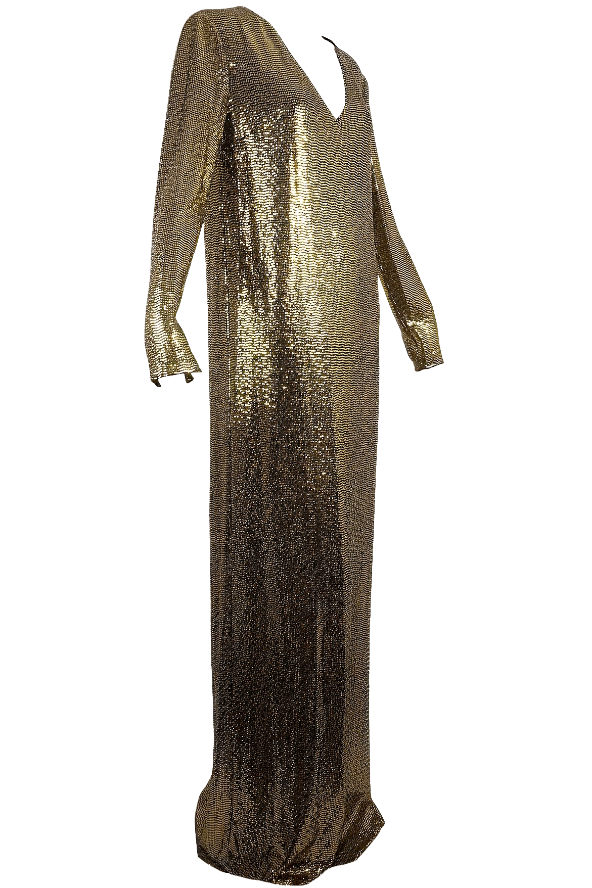 Gucci Snakeskin Pattern Laminated Gold Gown w/Patent Leather Choker - Foxy Couture Carmel Gucci Snakeskin Pattern Laminated Gold Gown w/Patent Leather Choker - Foxy Couture Carmel