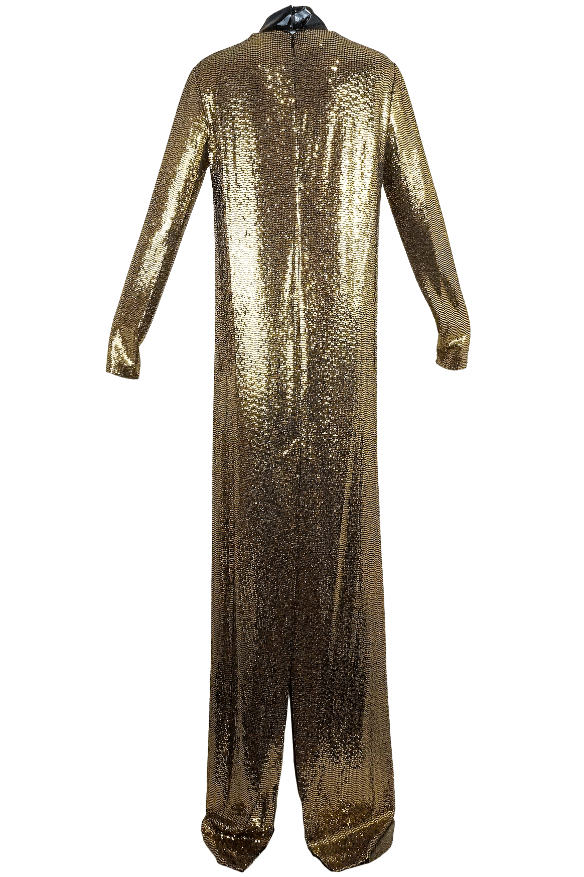 Gucci Snakeskin Pattern Laminated Gold Gown w/Patent Leather Gucci Snakeskin Pattern Laminated Gold Gown w/Patent Leather