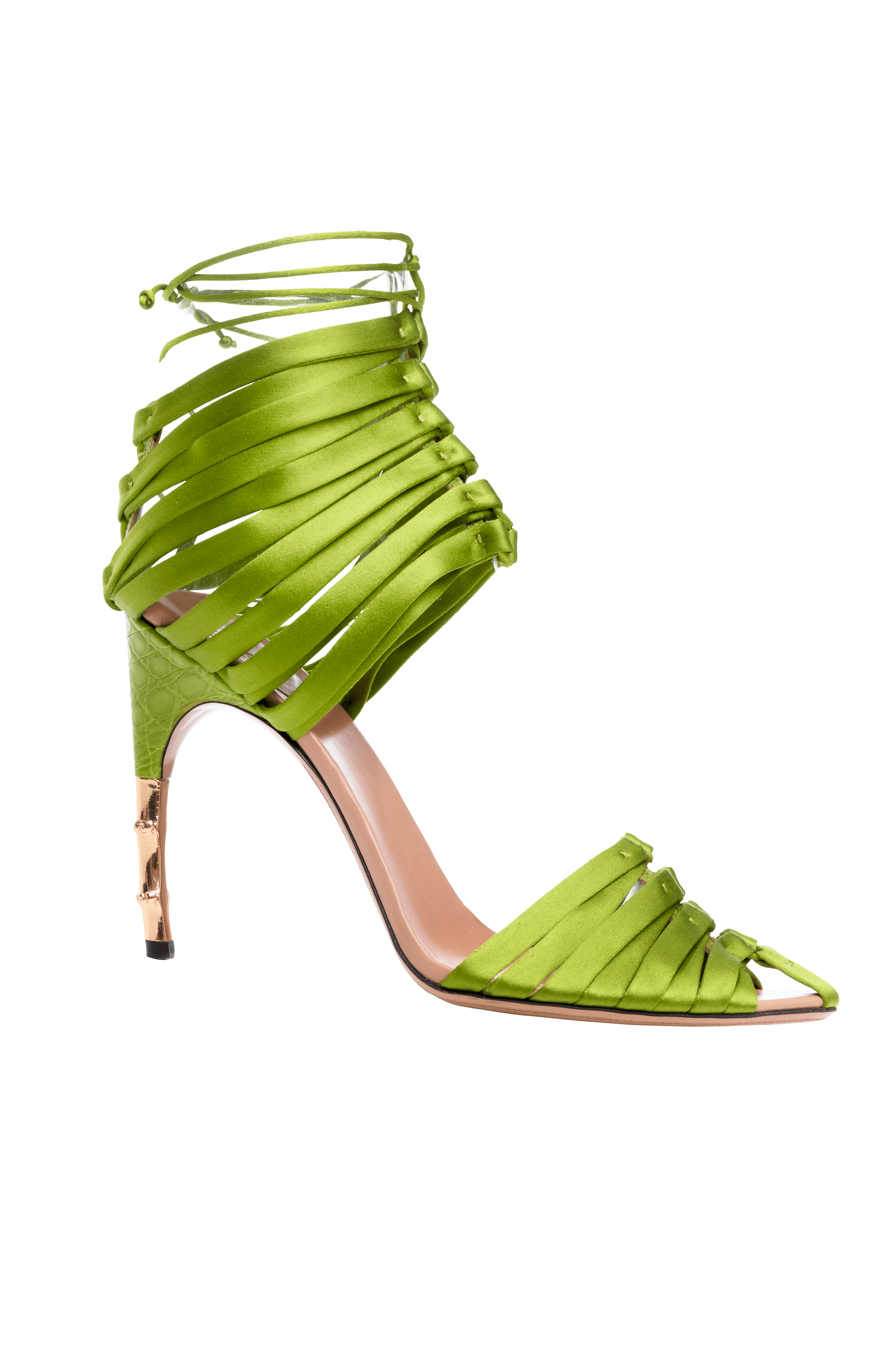 Gucci Tom Ford Green Lace Up Heels