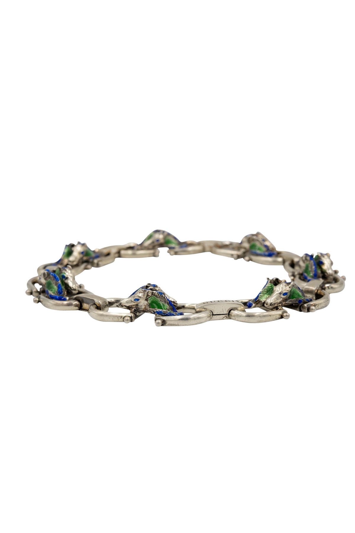 Gucci Sterling Silver and Enamel Horse Choker