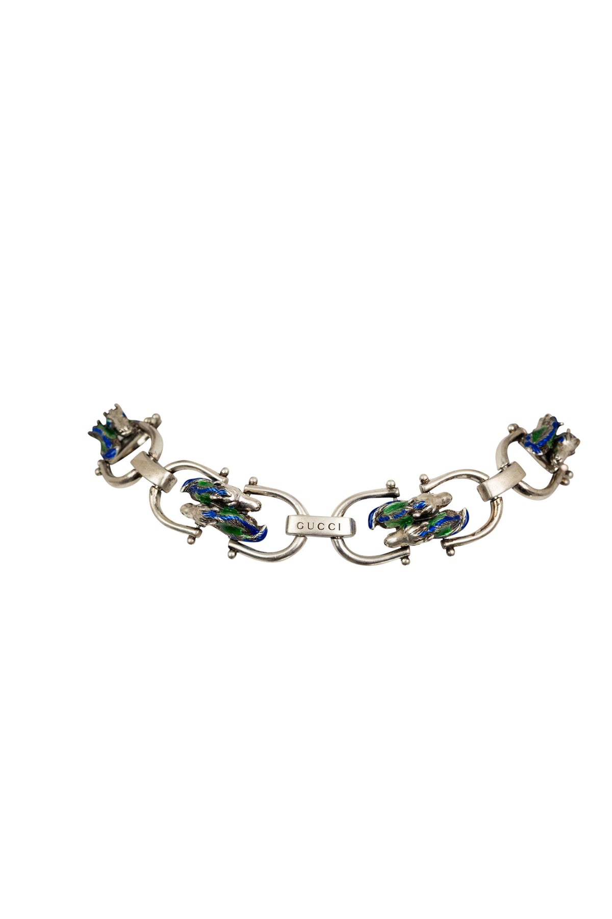 Gucci Sterling Silver and Enamel Horse Choker