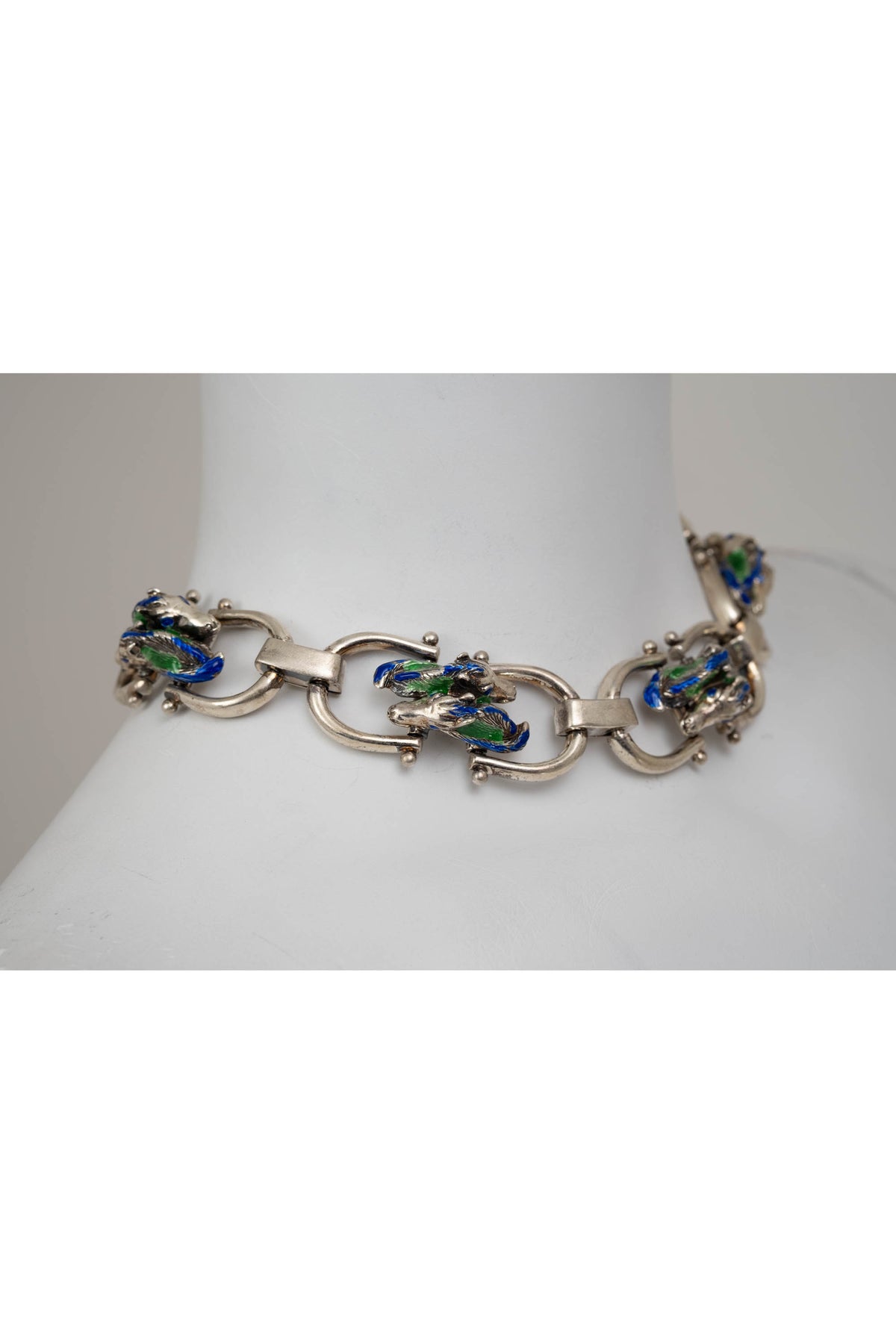 Gucci Sterling Silver and Enamel Horse Choker