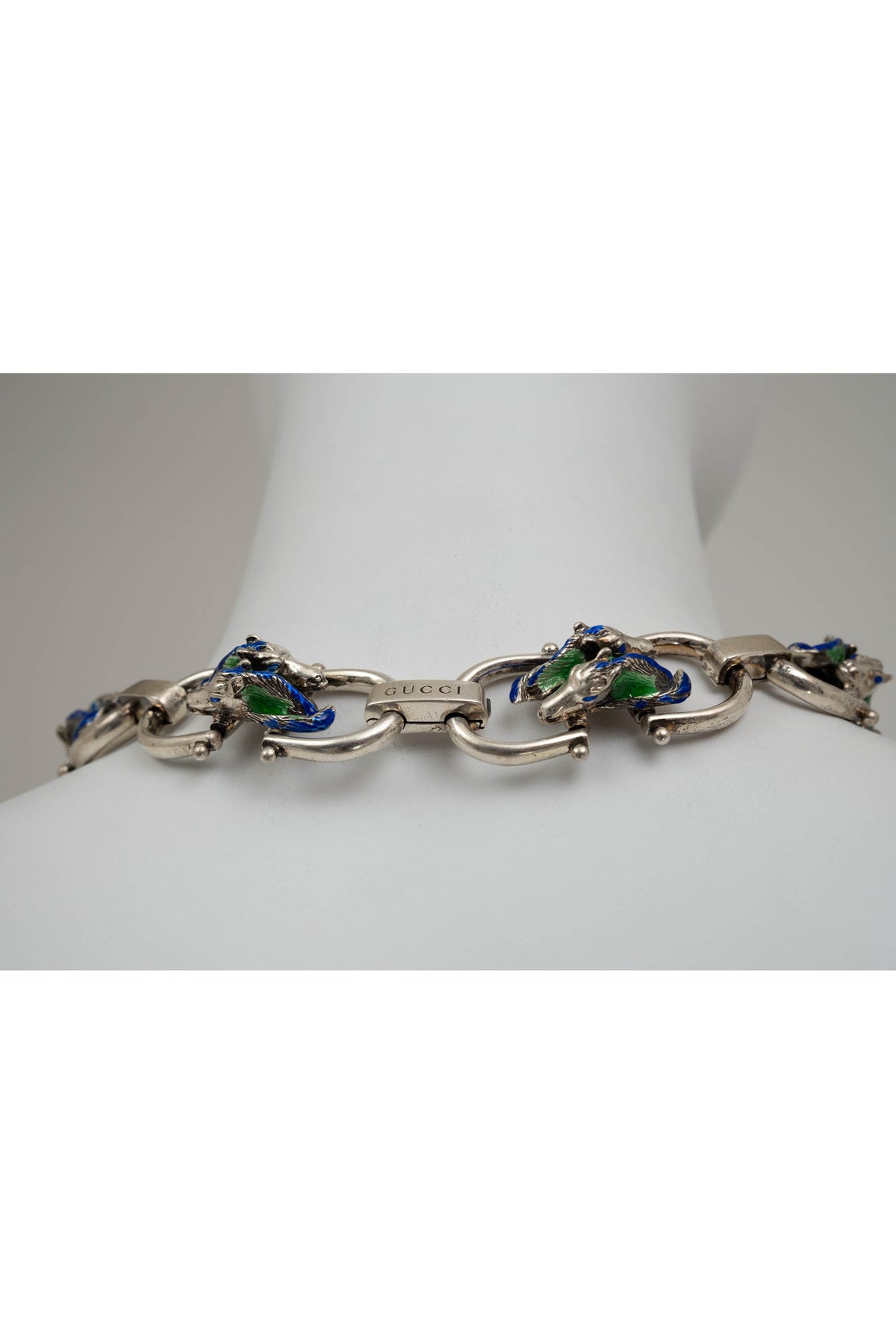 Gucci Sterling Silver and Enamel Horse Choker
