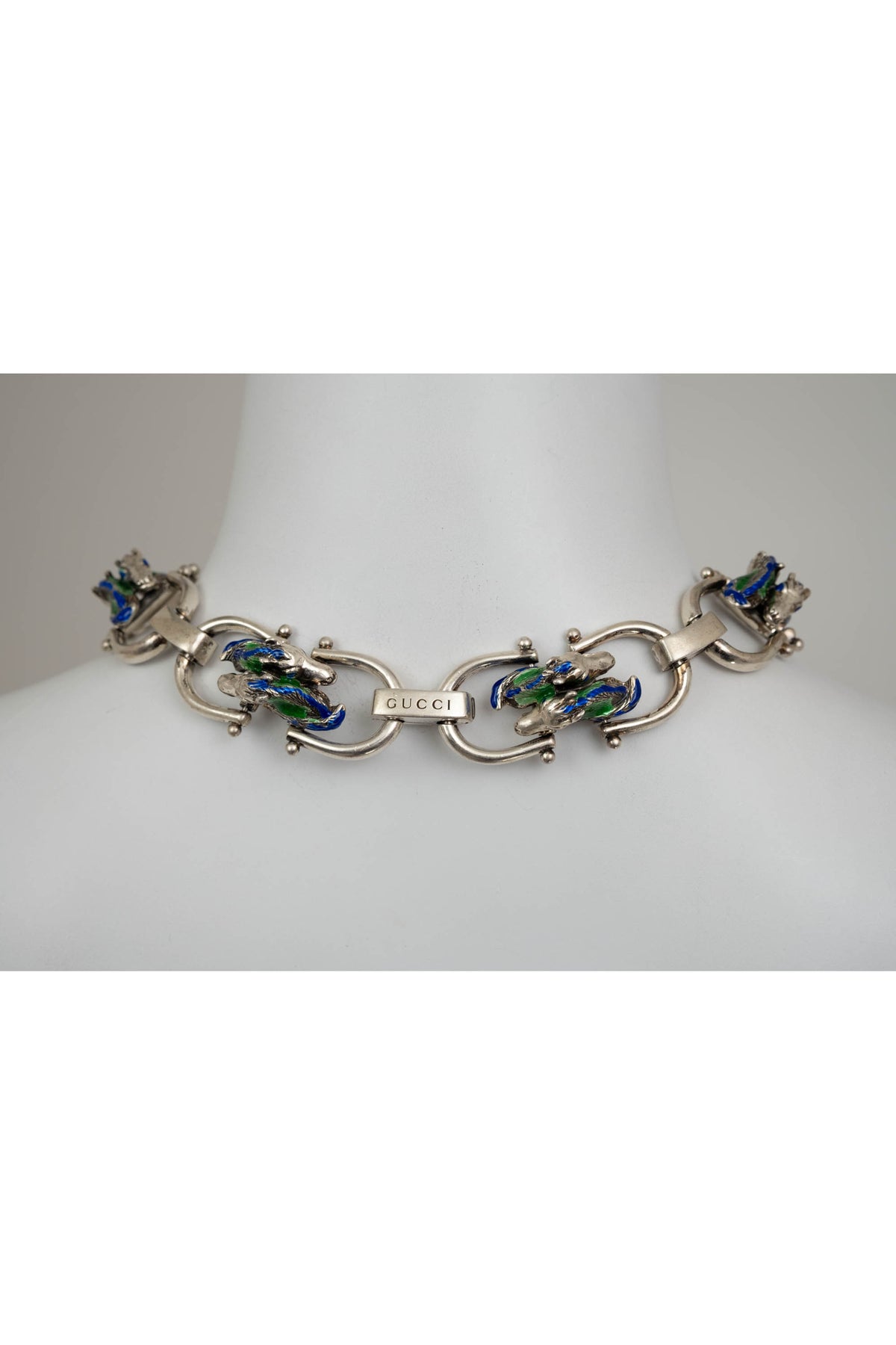 Gucci Sterling Silver and Enamel Horse Choker