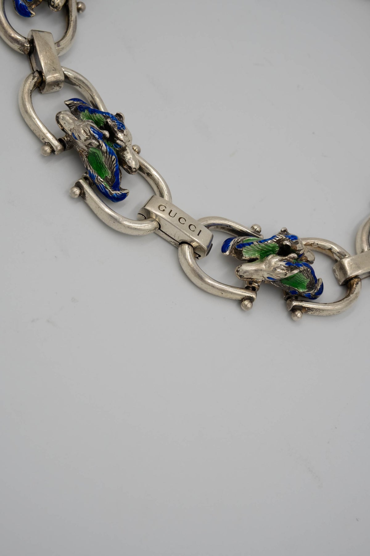Gucci Sterling Silver and Enamel Horse Choker