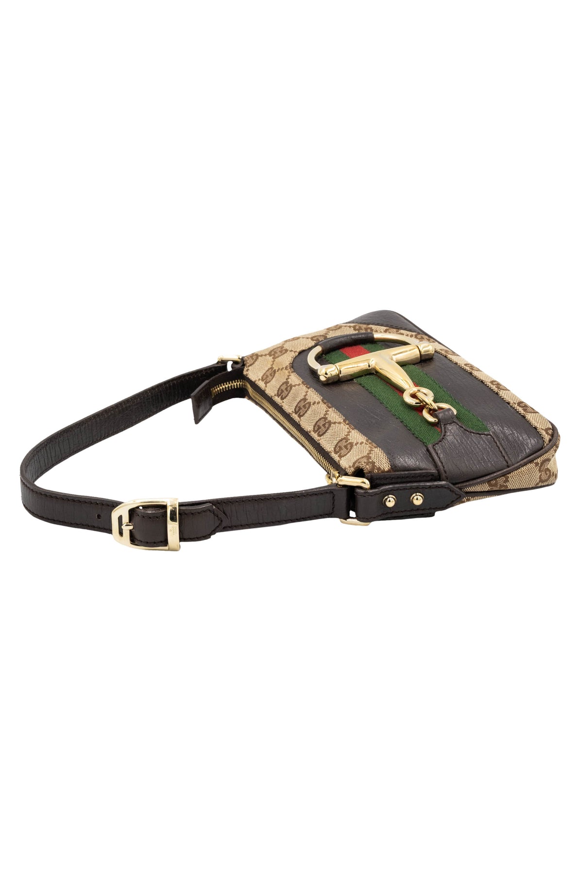 Gucci Brown Supreme Canvas GG Pattern Hobo Bag 1990's Y2K