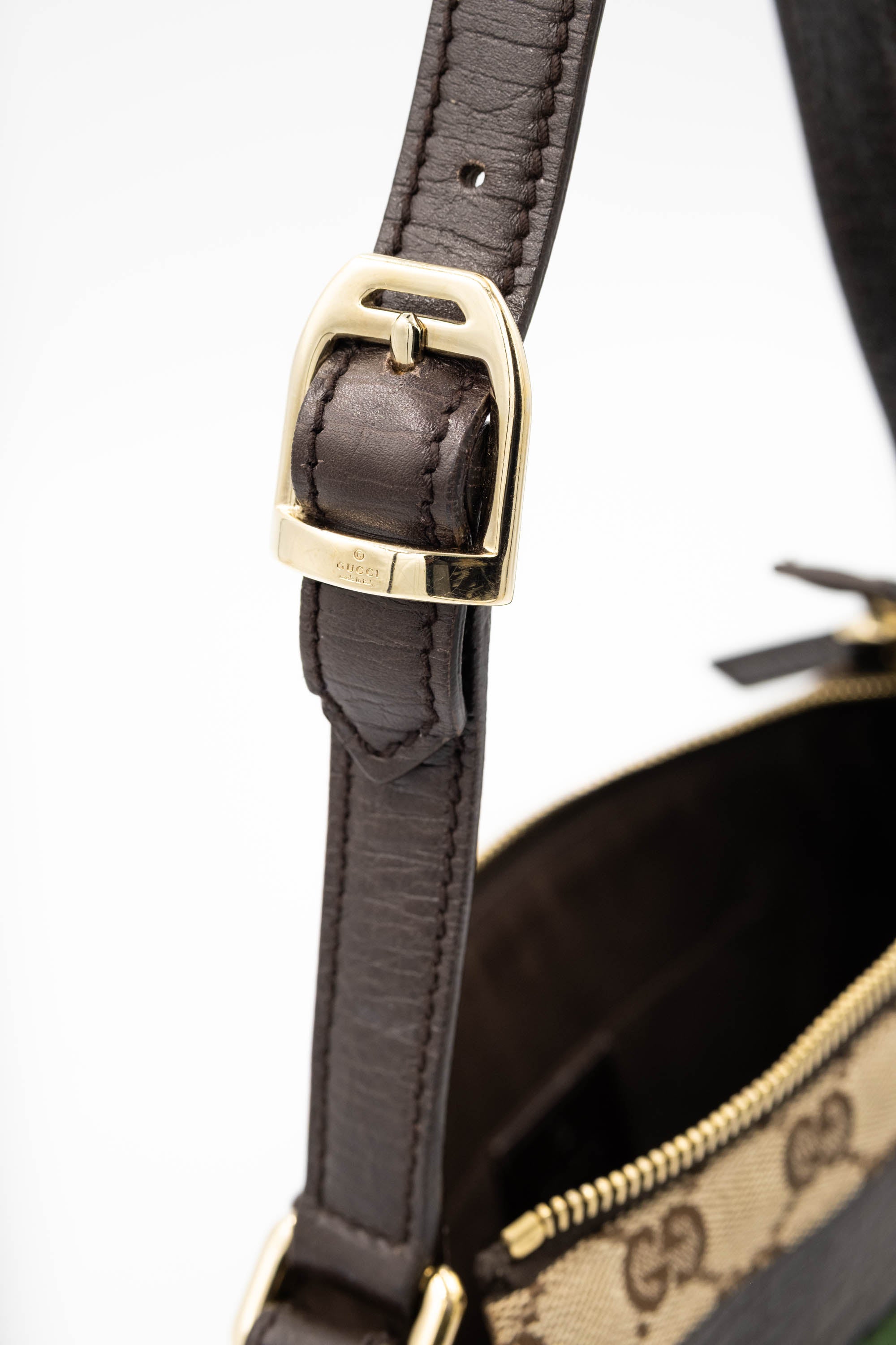 Gucci Brown Supreme Canvas GG Pattern Hobo Bag 1990's Y2K - Foxy