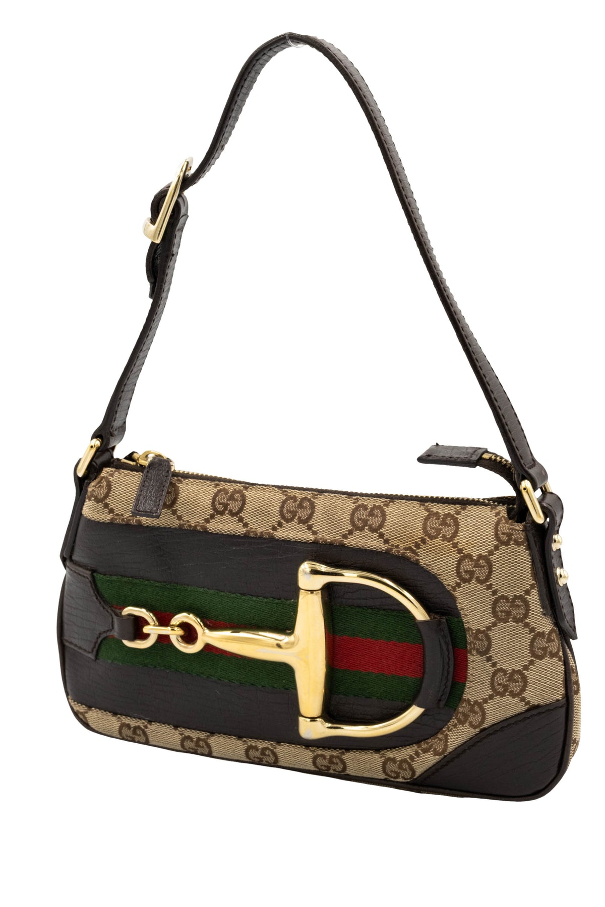 Gucci Brown Supreme Canvas GG Pattern Hobo Bag 1990's Y2K