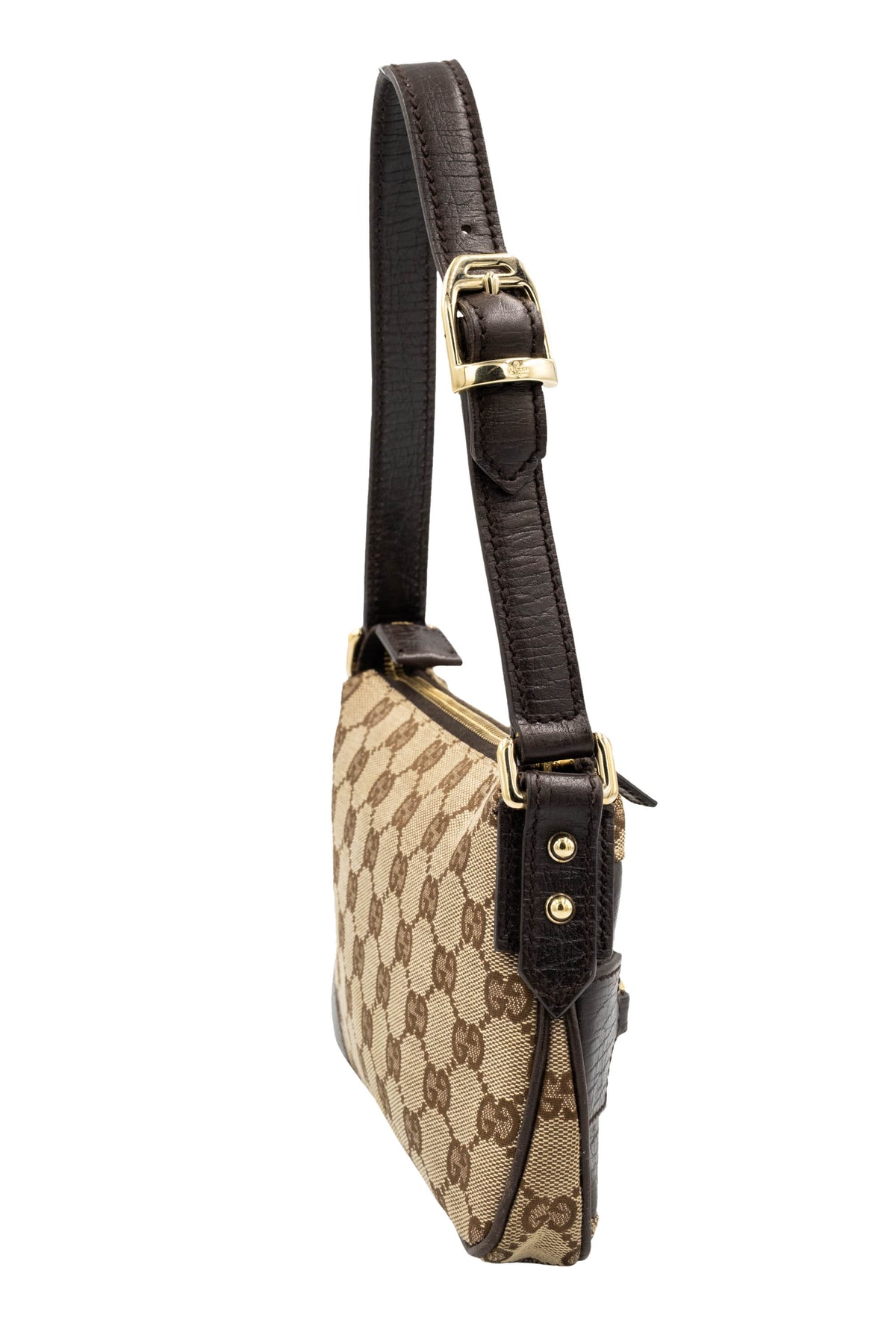 Gucci Brown Supreme Canvas GG Pattern Hobo Bag 1990's Y2K