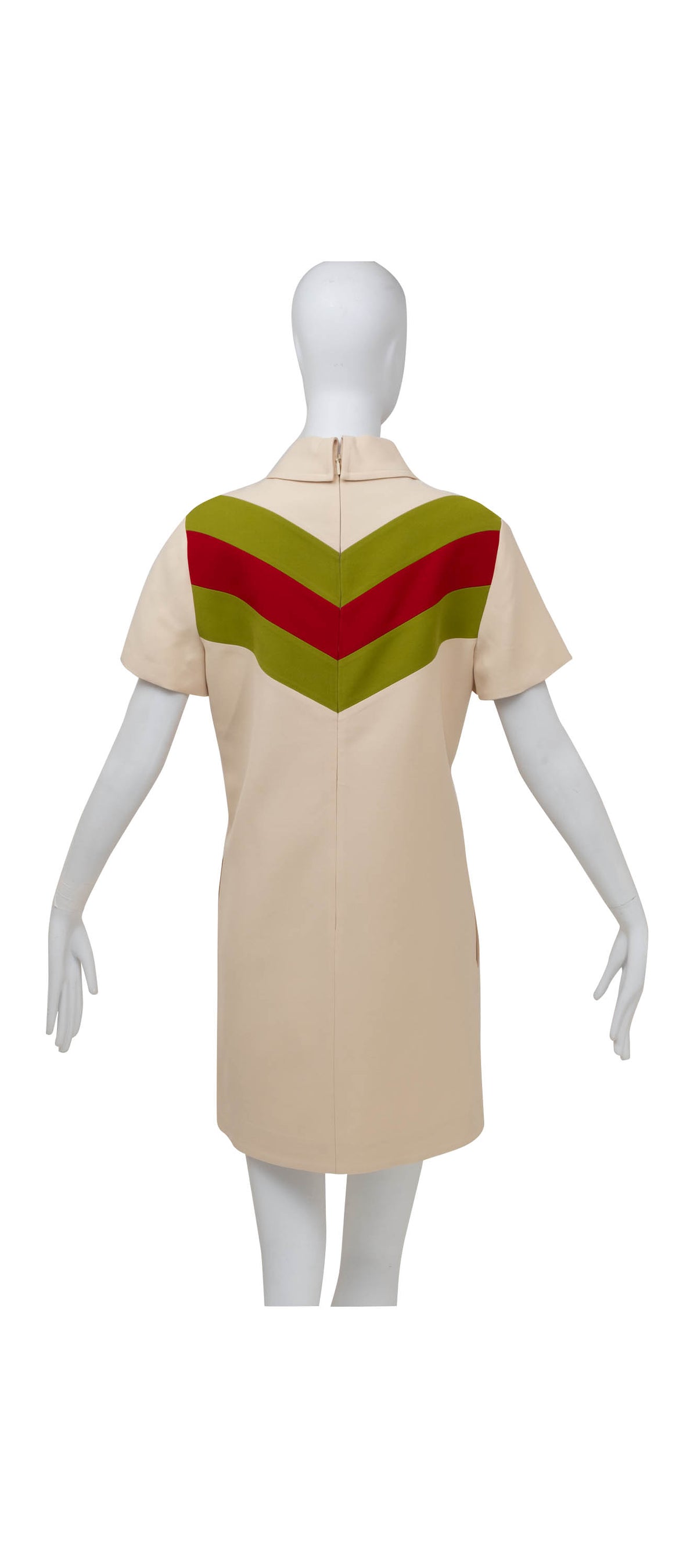 Gucci Gardenia Red and Green 1/2 Zip Polo Mini Dress Size 42/6