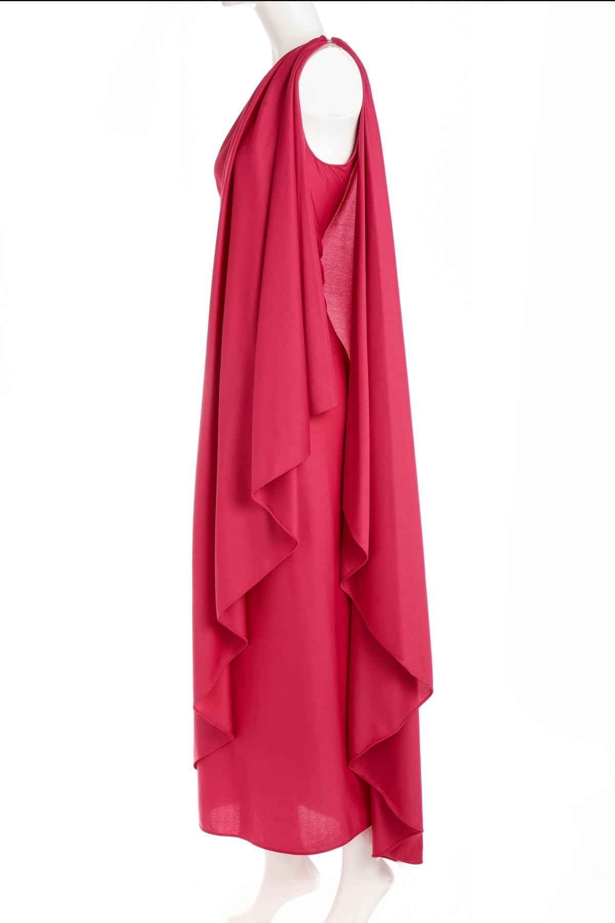 Halston IV 1970&#39;s Raspberry Maxi Dress