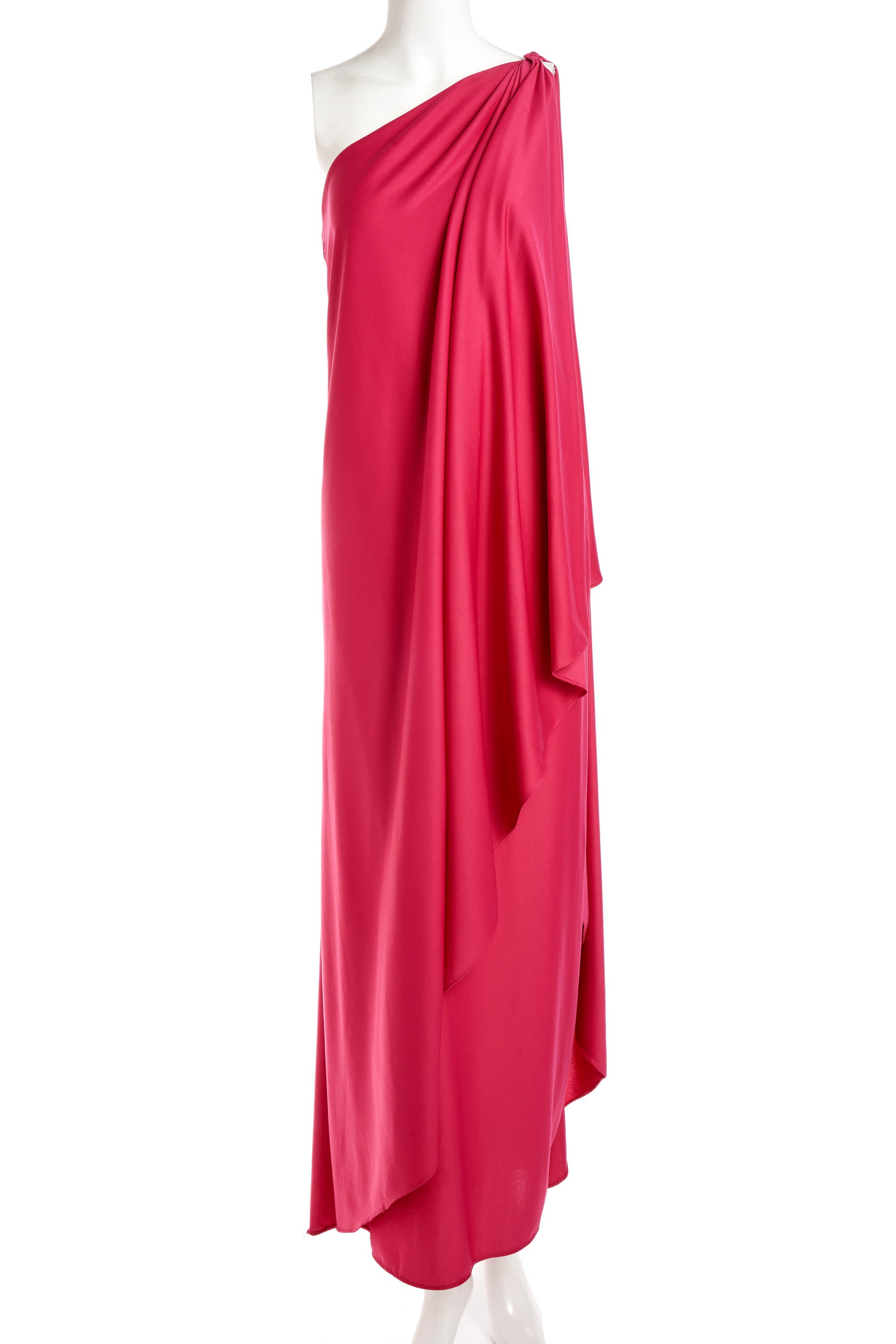 Halston IV 1970's Raspberry Maxi Dress