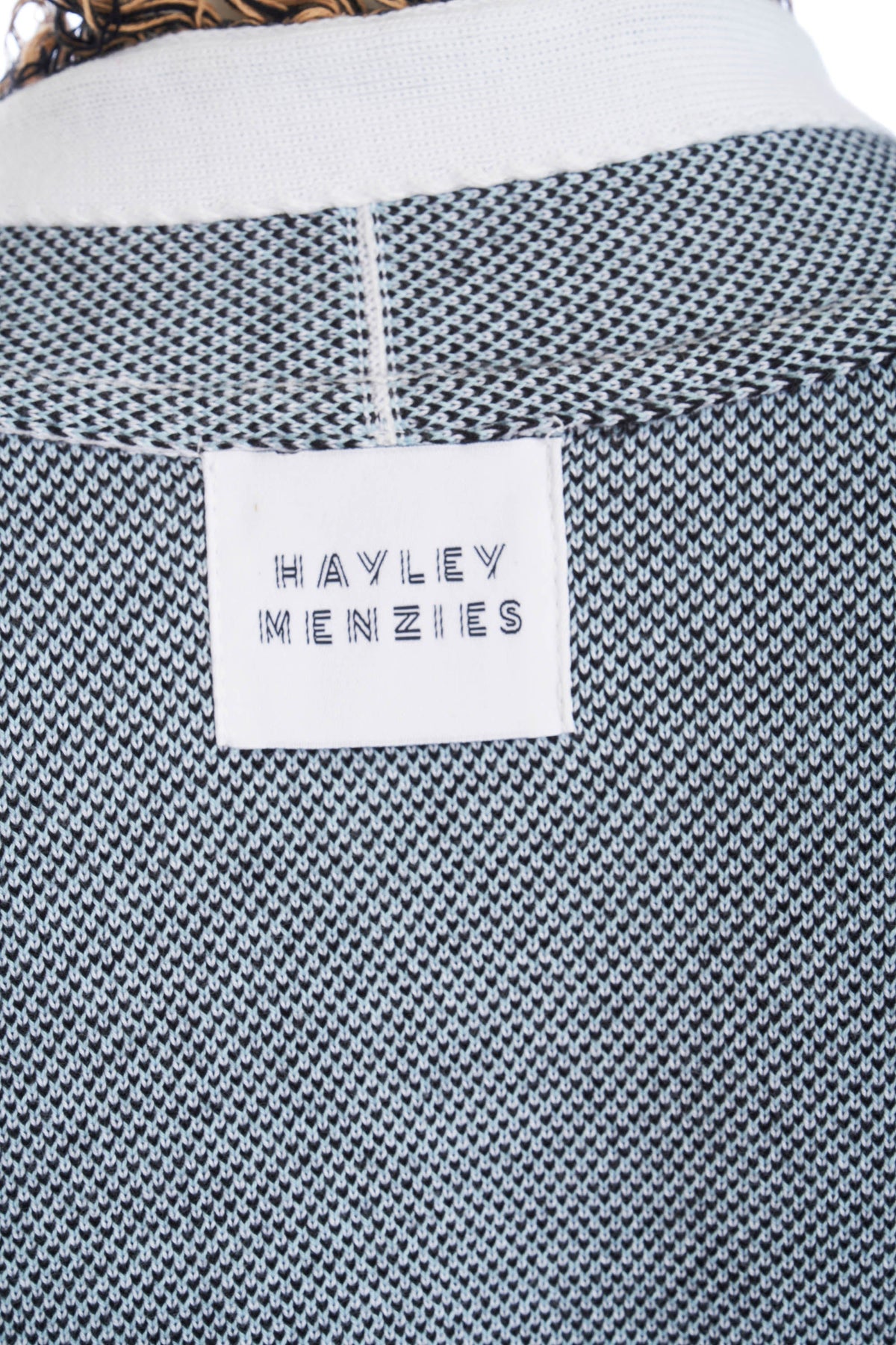 Hayley Menzies Size Small Leopard Mixed Print Belted Cardigan Sweater
