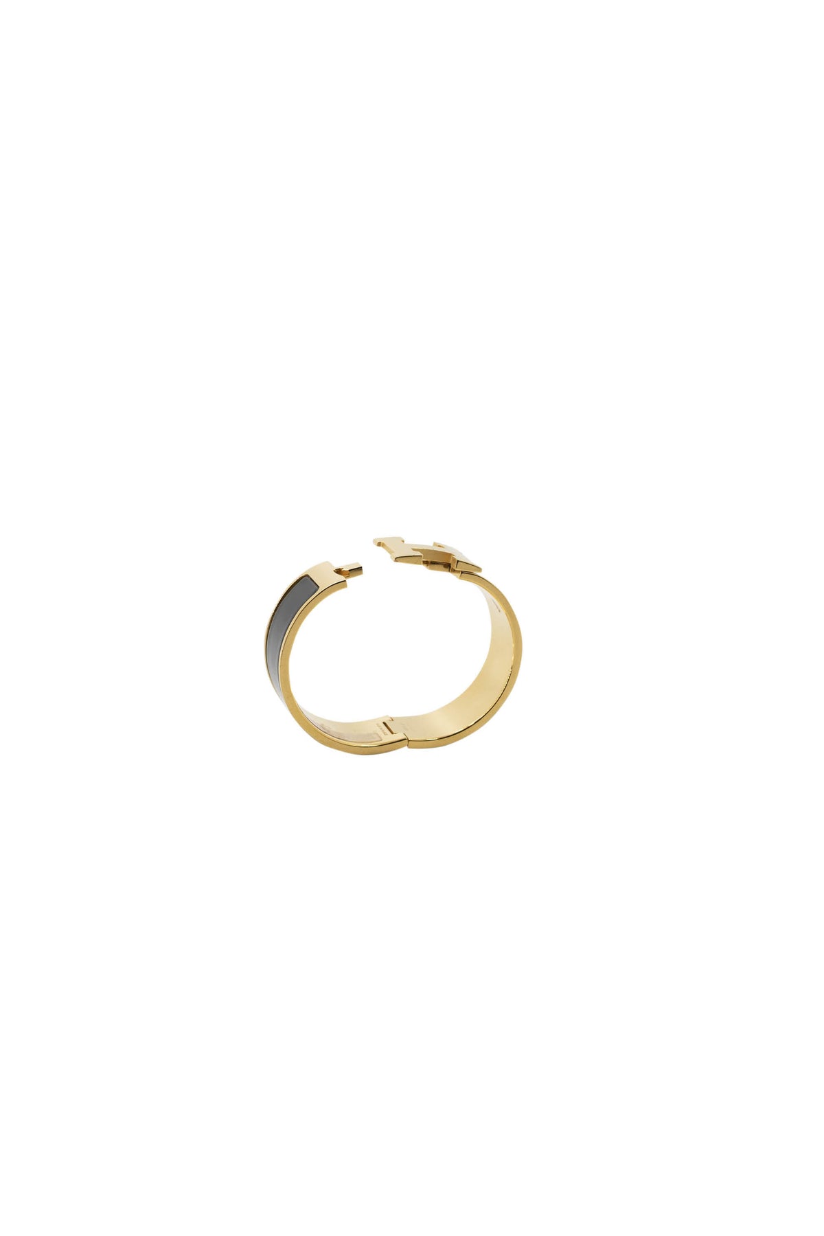 Hermes Clic Clac H Bangle 3/4&quot; 18k Gold and Enamel