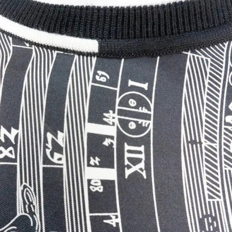 Hermès Astrology Remix Silk Panel Knit Shirt NWT Size 38/M