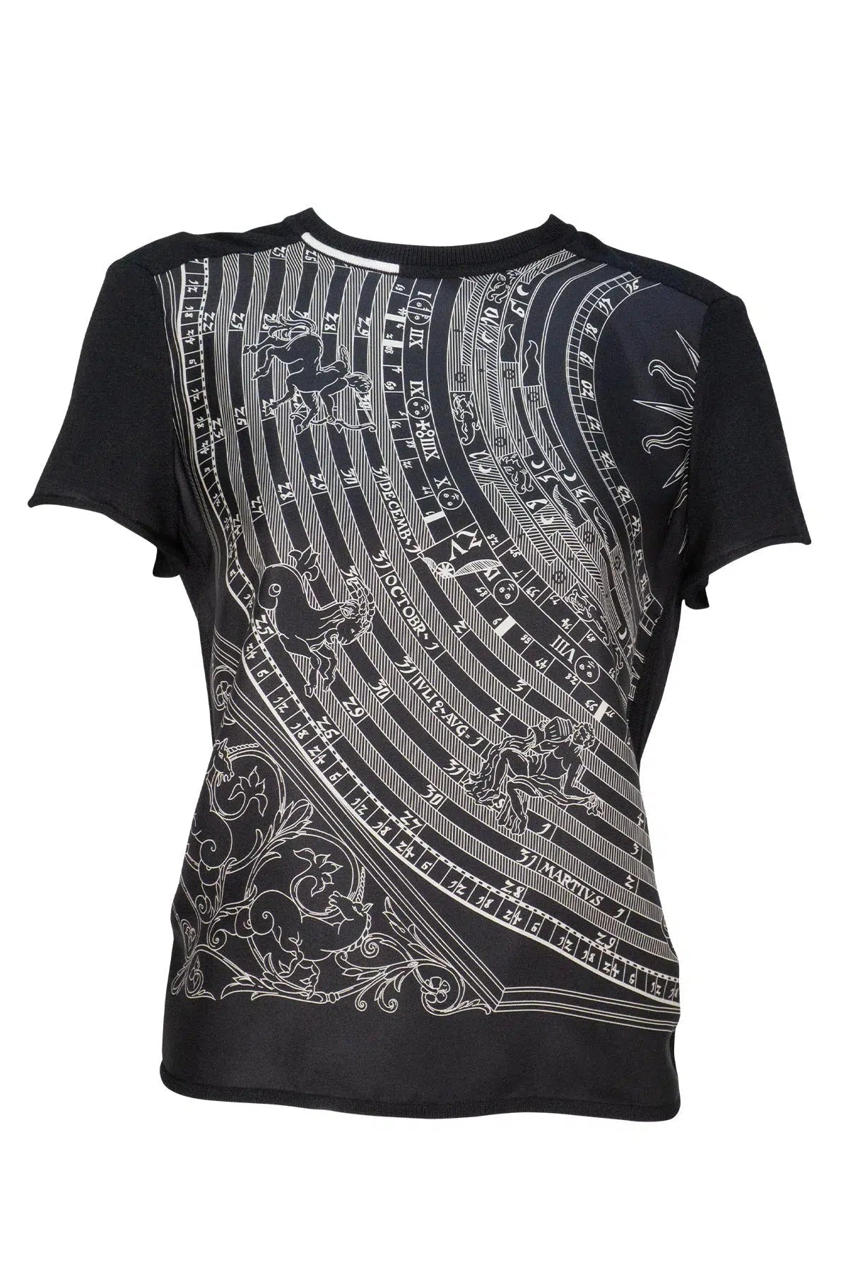 Hermès Astrology Remix Silk Panel Knit Shirt NWT Size 38/M - Foxy Couture Carmel
