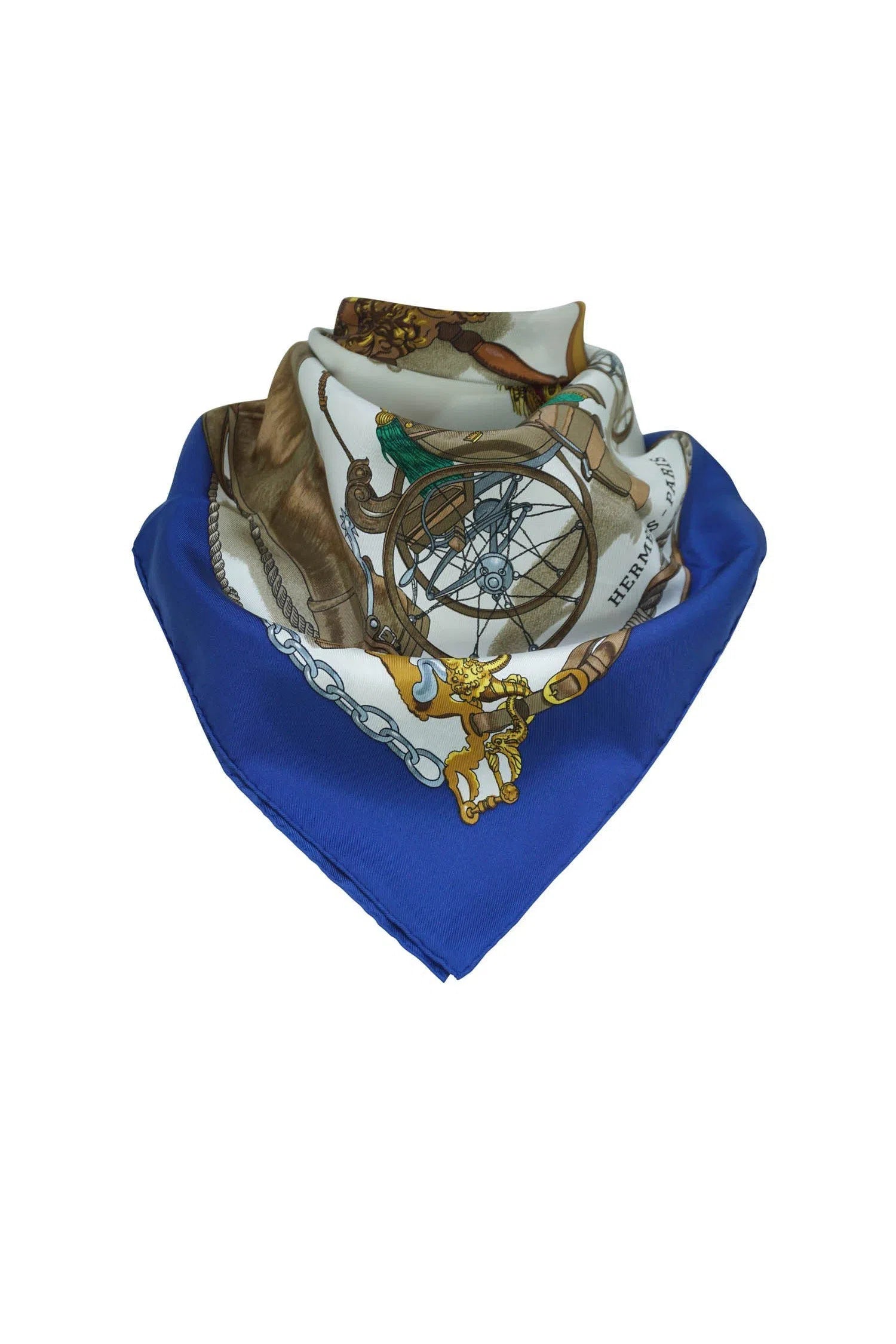 Hermès Blue Bateau A Vapeur De Jouffroy D’Abbans 1784 Scarf 90cm