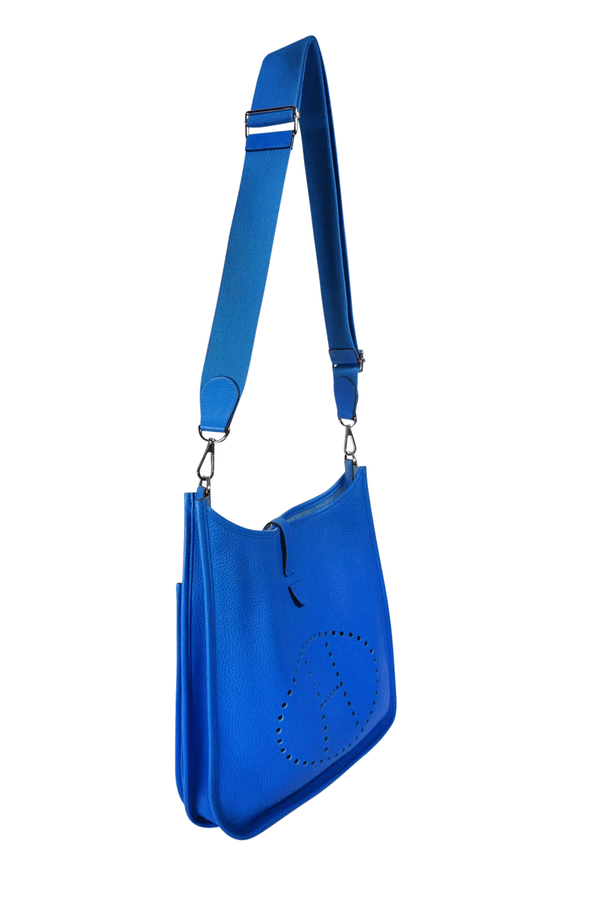 Hermes Blue Hydra Evelyne III Purse - Foxy Couture Carmel
