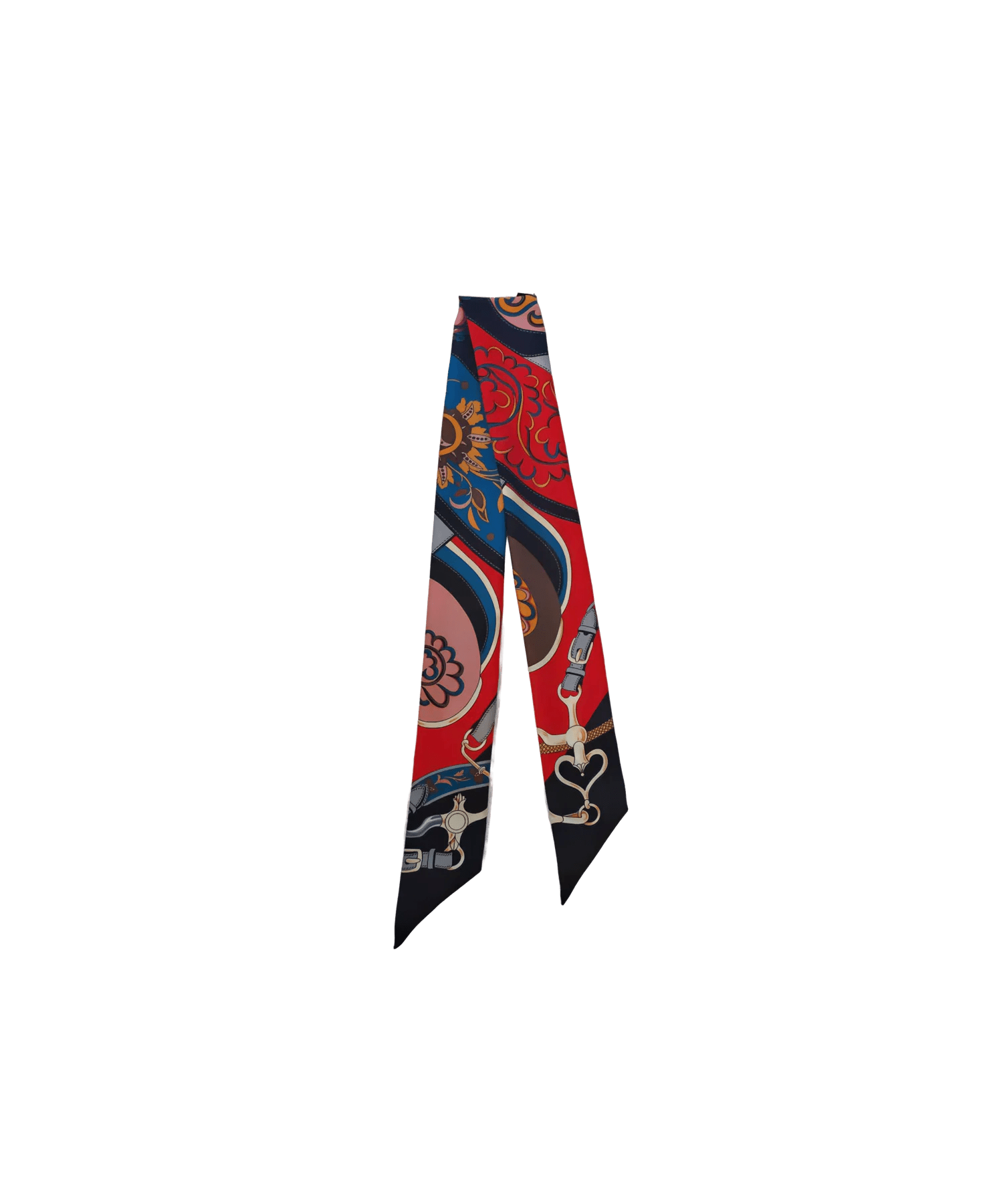 Hermès Equestrian Print Silk Twilly Scarf NIB - Foxy Couture Carmel