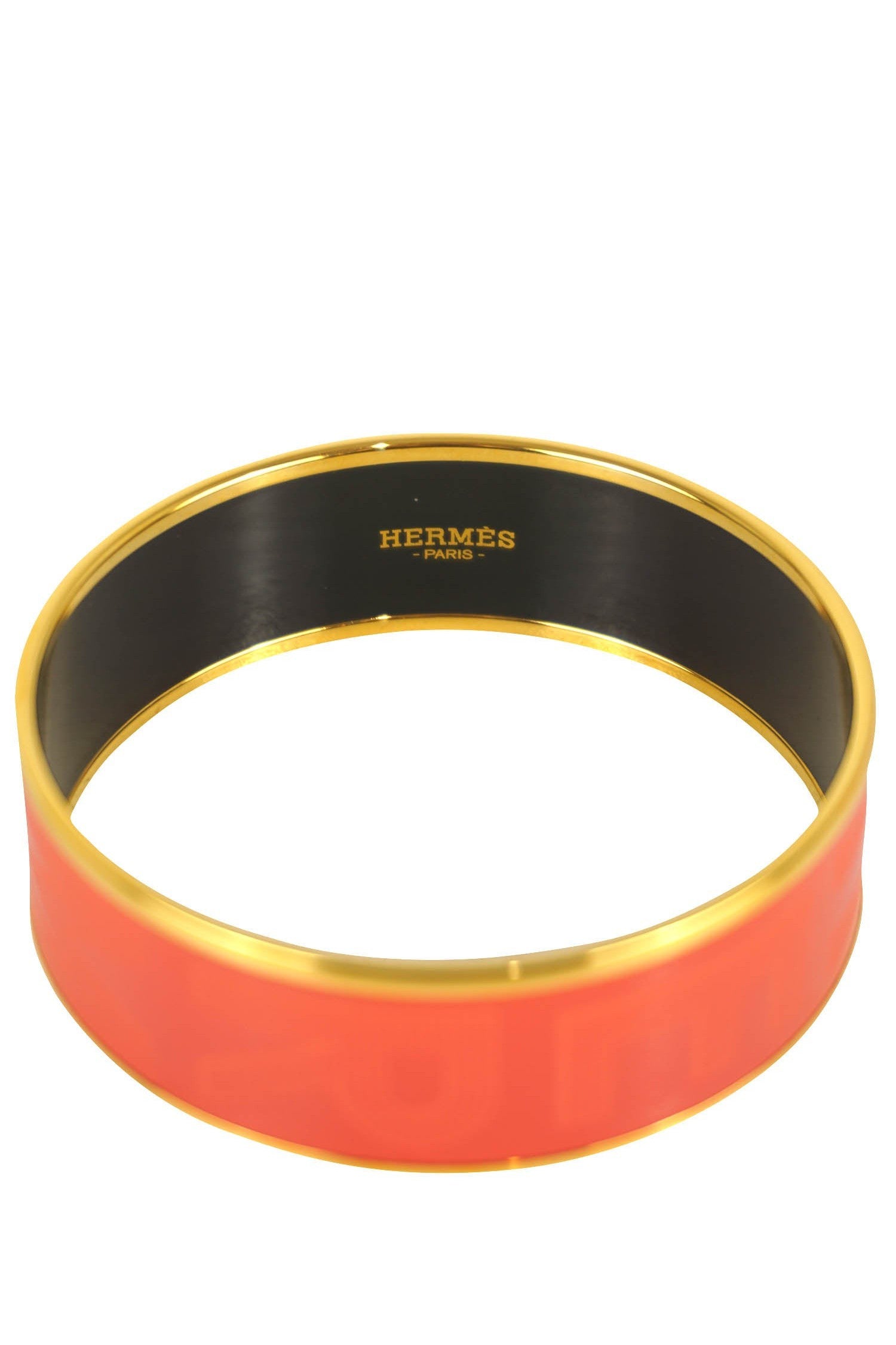 Hermès "HERMES" Enamel Bangle Bracelet