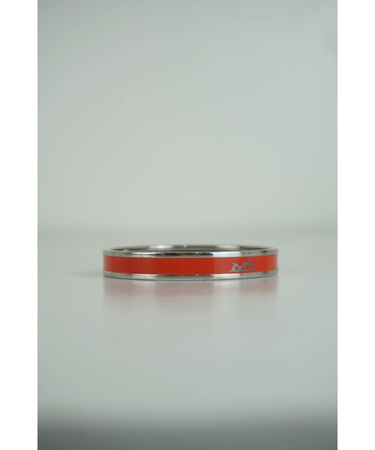 Hermès Red Enamel Logo Bracelet