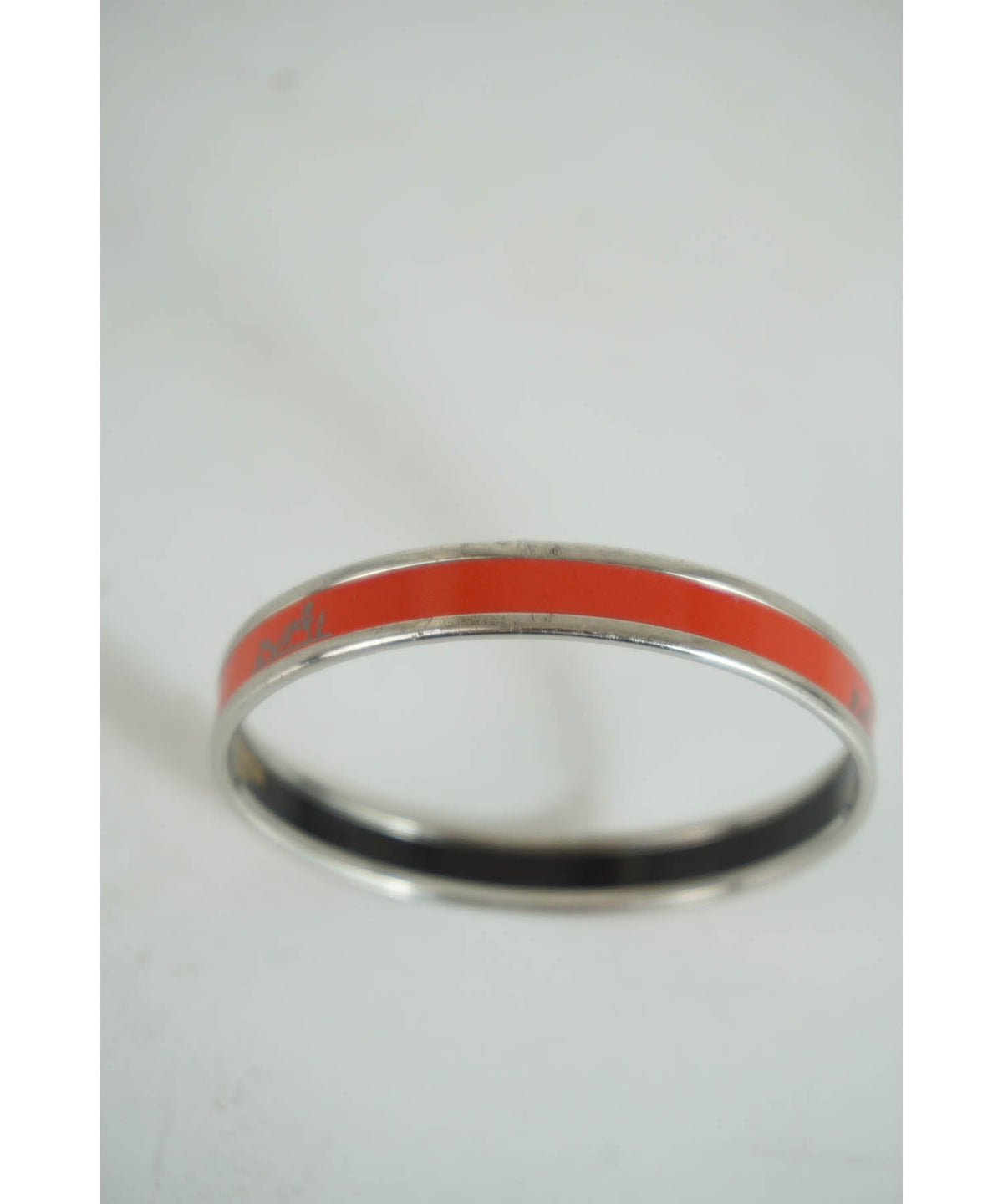 Hermès Red Enamel Logo Bracelet