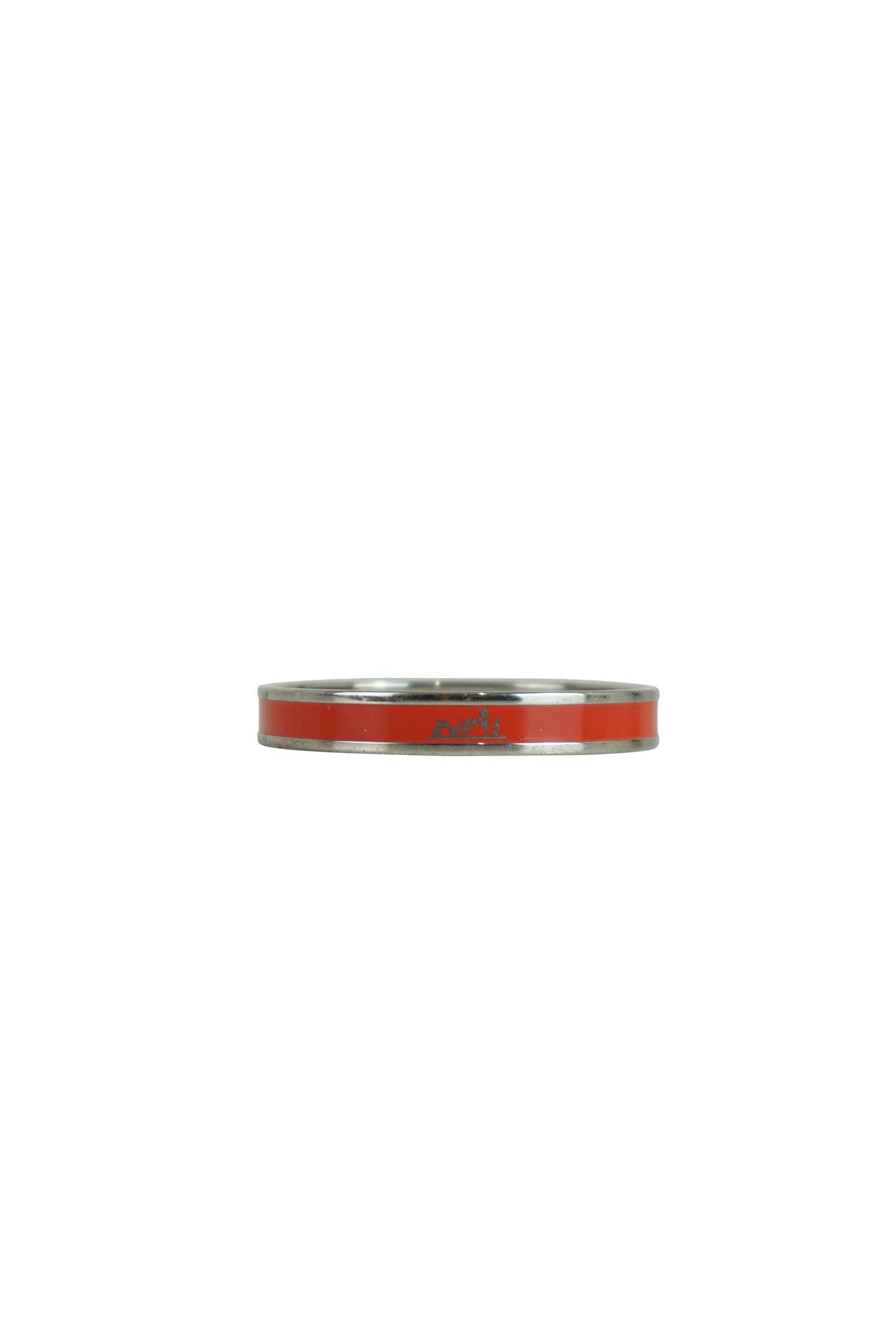 Hermès Red Enamel Logo Bracelet