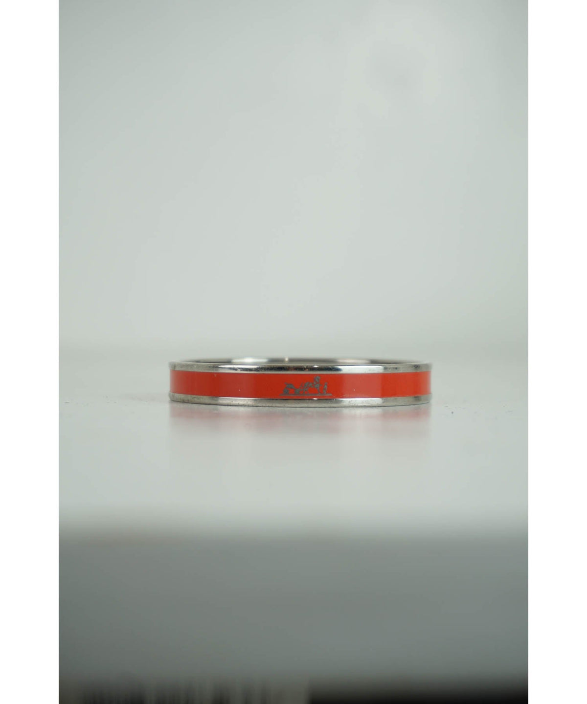 Hermès Red Enamel Logo Bracelet