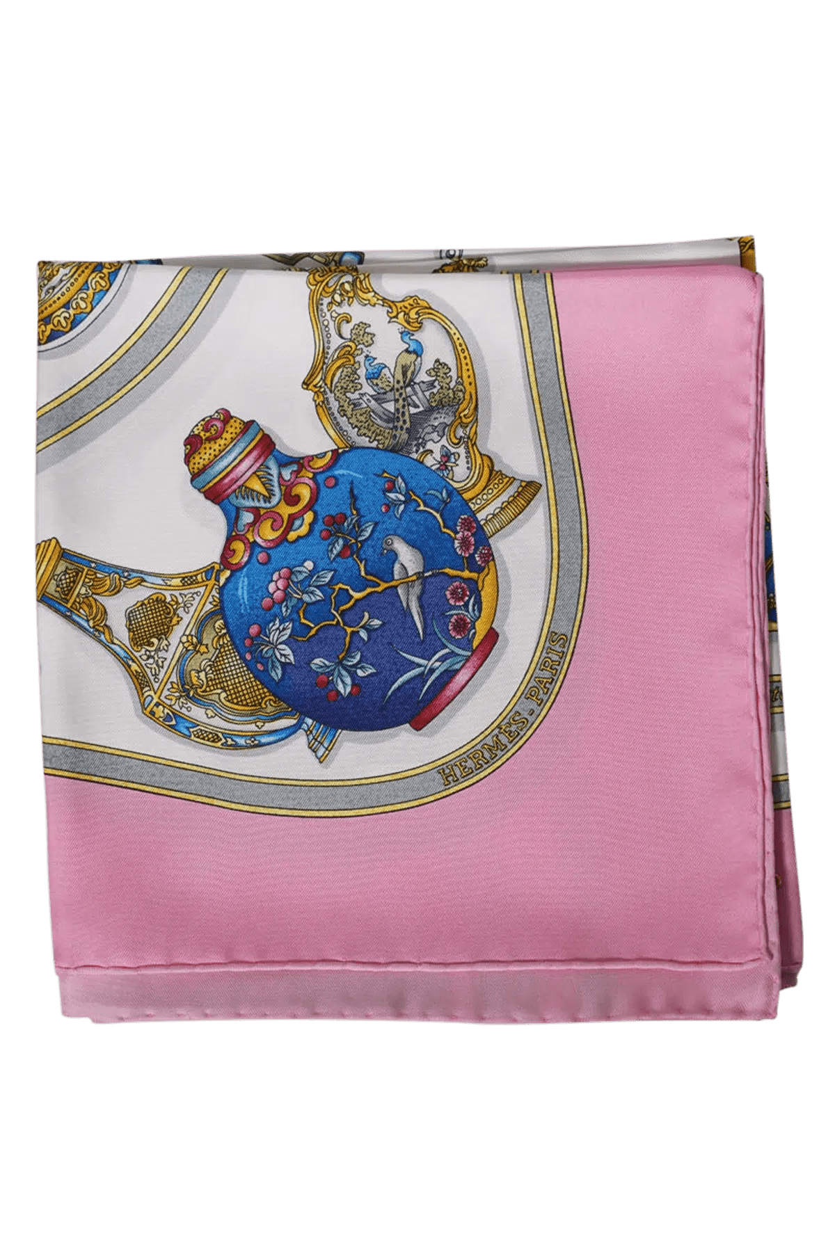 Hermes Size 90 cm Pink &quot;ou Importe Le Flacon&quot; Silk Scarf