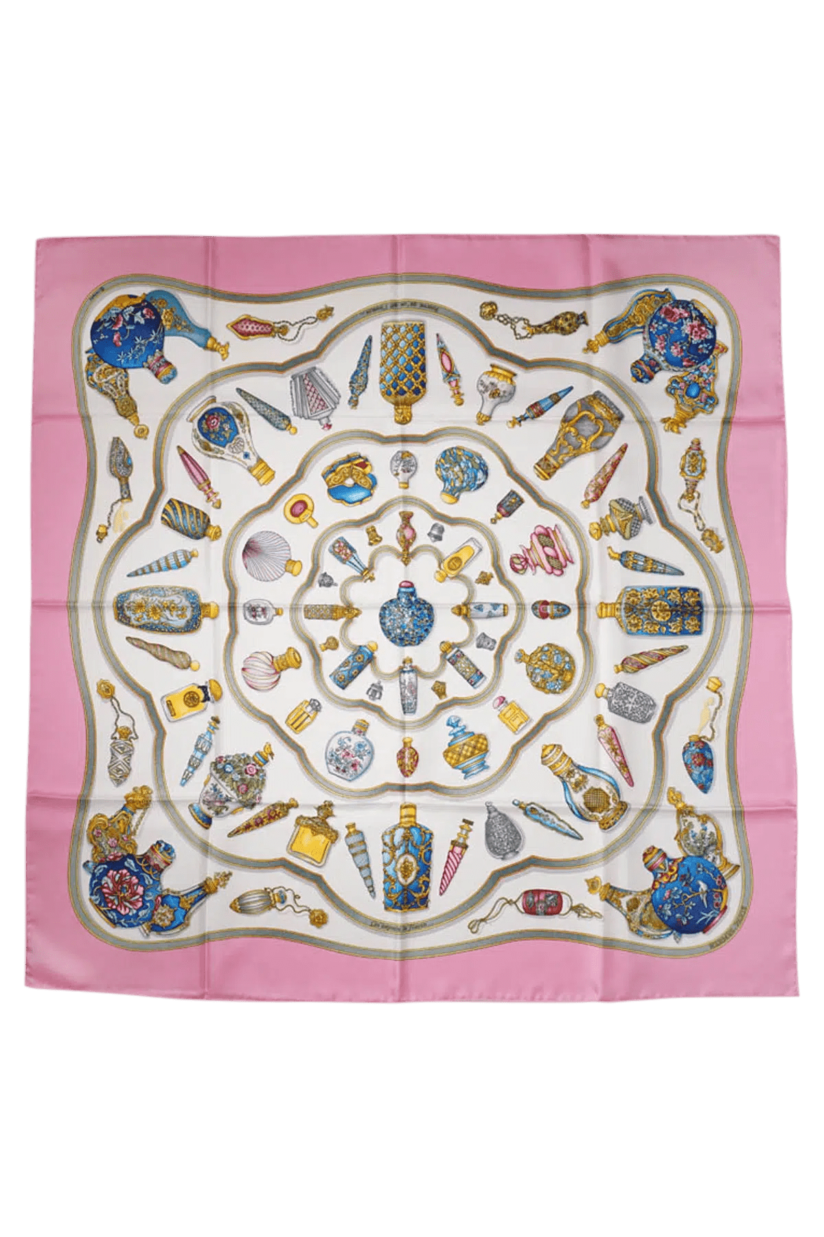 Hermes Size 90 cm Pink &quot;ou Importe Le Flacon&quot; Silk Scarf