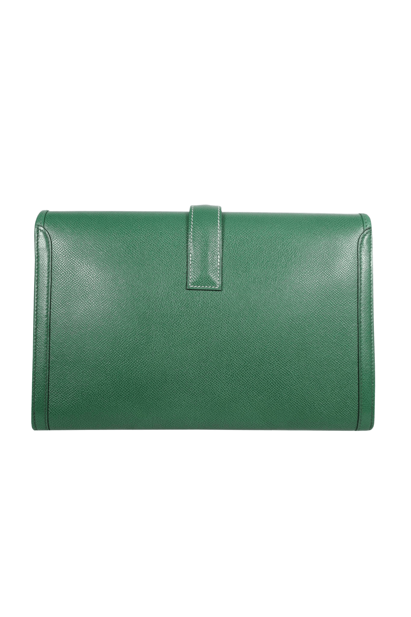 Hermes Vert Clair Green Courcheval Jige H Clutch 29cm - Foxy Couture Carmel