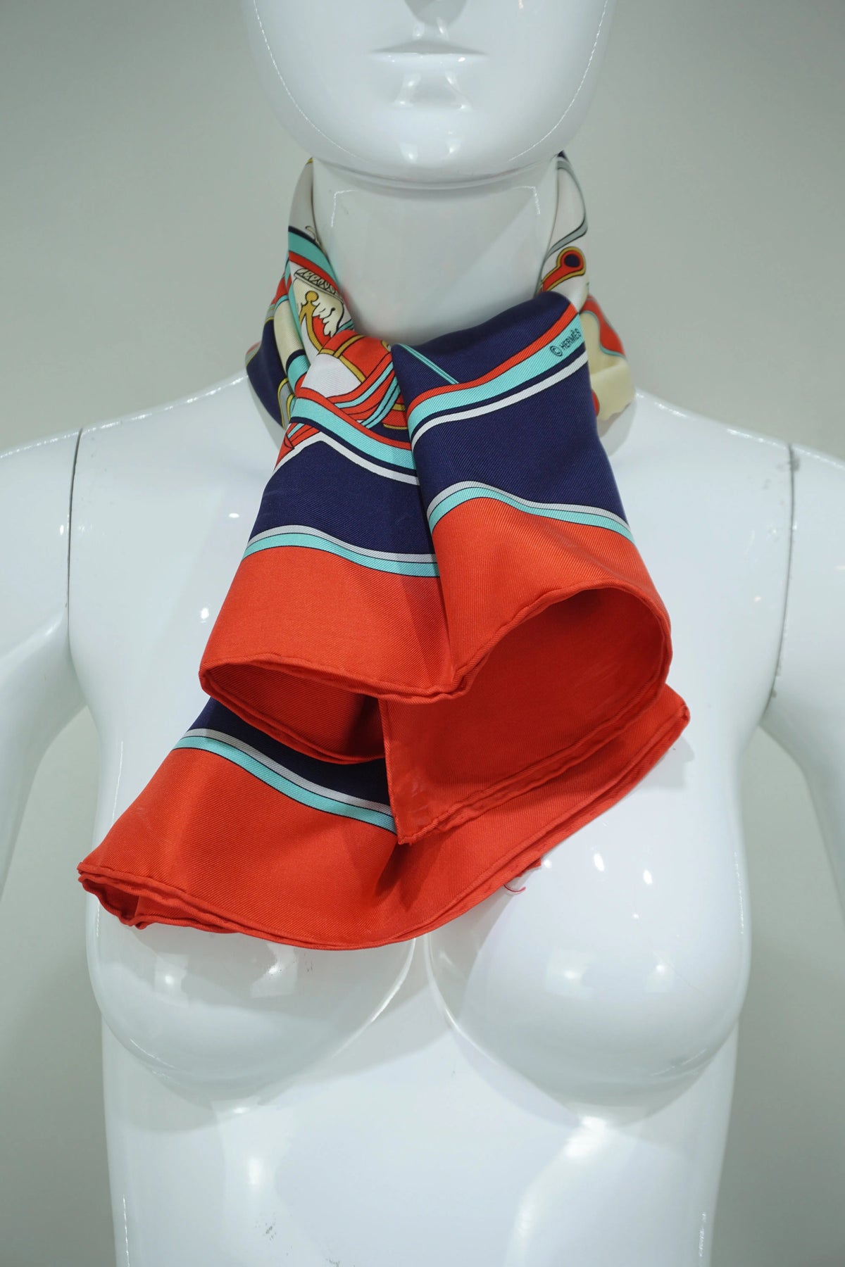 Hermès Washington&#39;s Carriage Silk Scarf 90cm