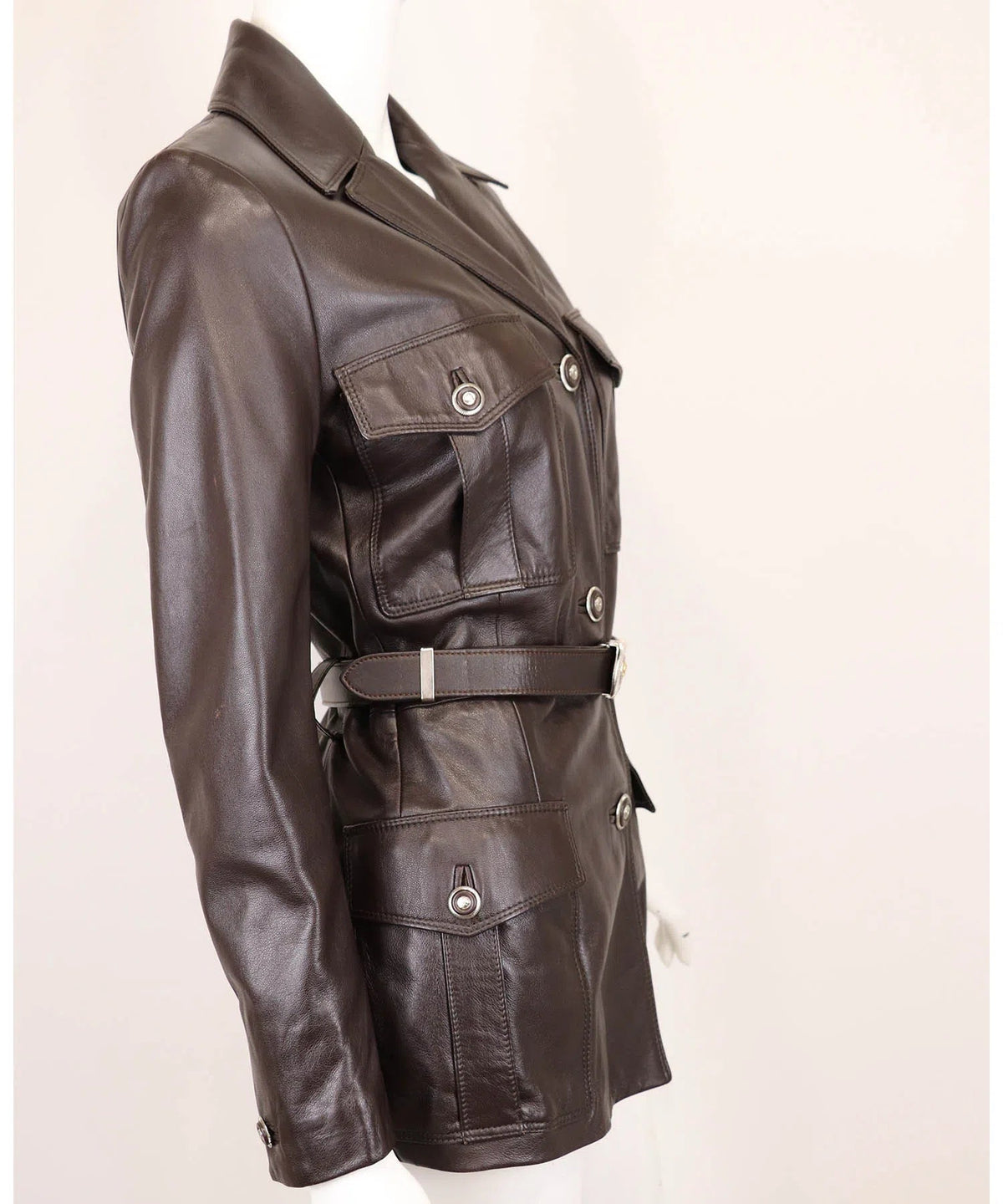 Istante by Versace Leather Jacket