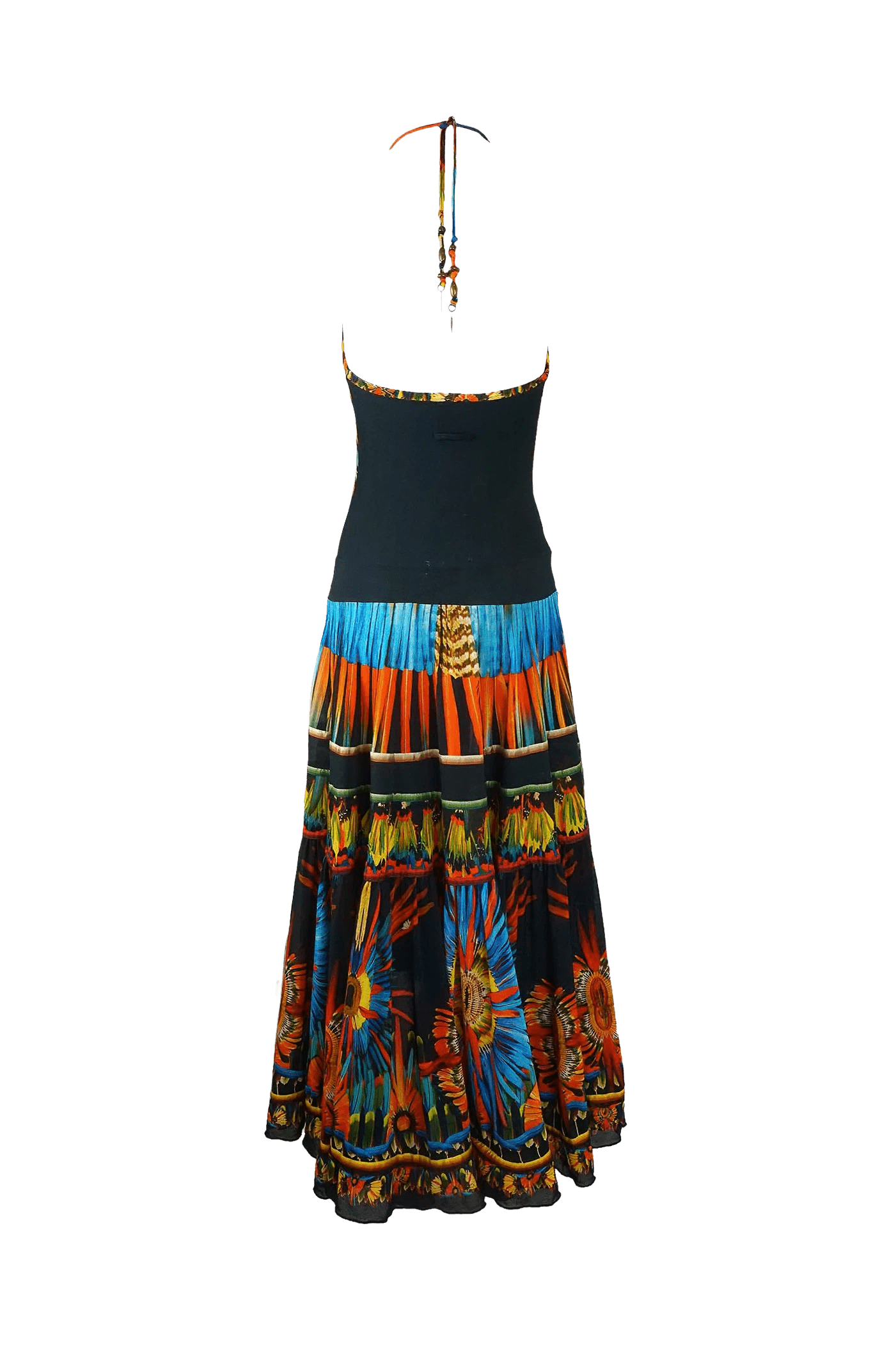 Jean Paul Gaultier Soleil Vintage Mesh Haltered Maxi Dress 1990s