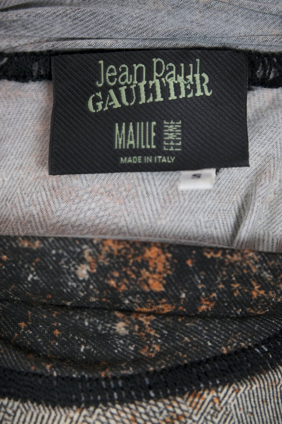 Jean Paul Gaultier Sepia Tone Punk Long Sleeve Top