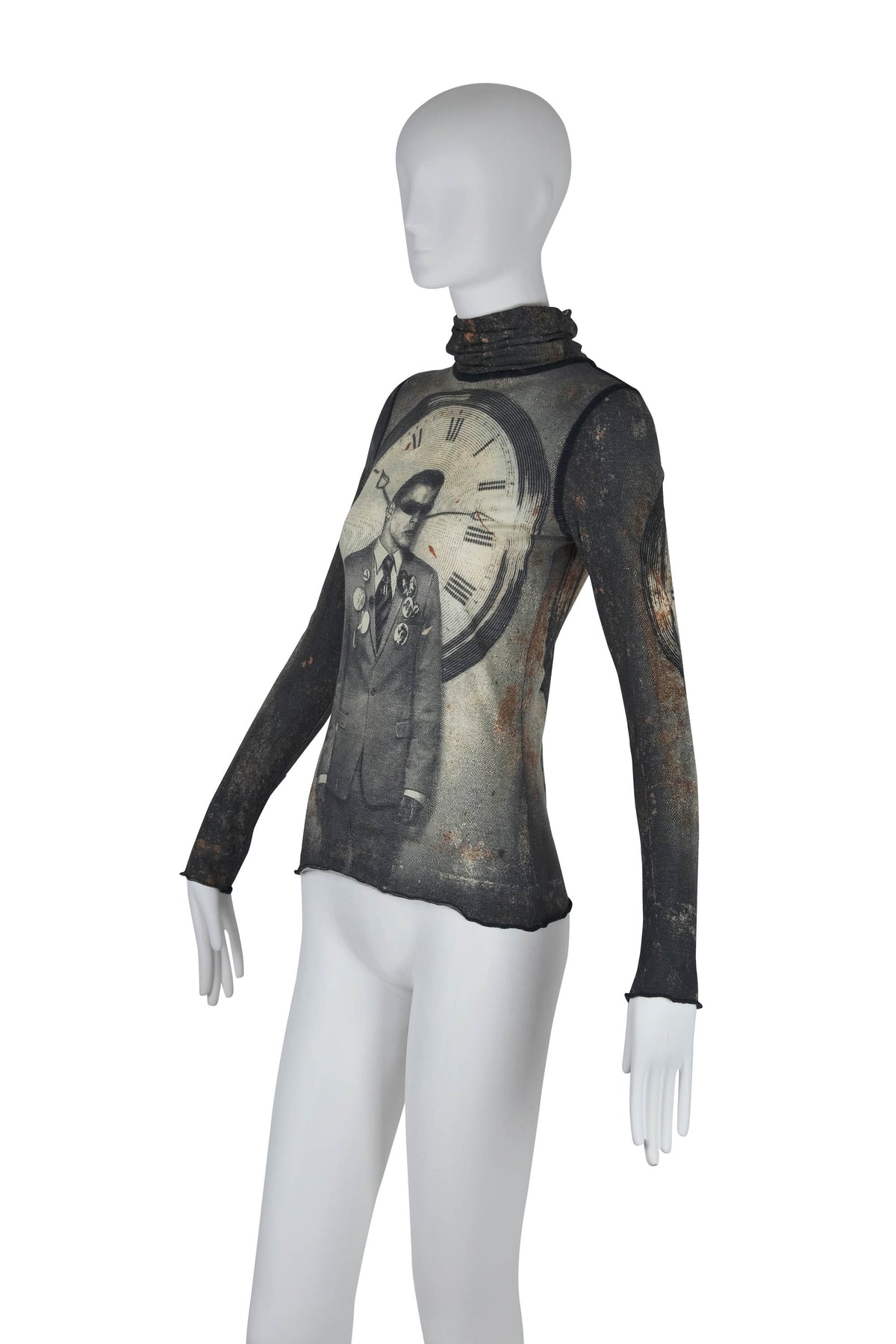Jean Paul Gaultier Sepia Tone Punk Long Sleeve Top