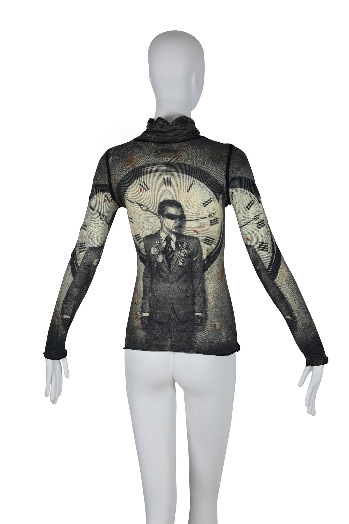 Jean Paul Gaultier Sepia Tone Punk Long Sleeve Top